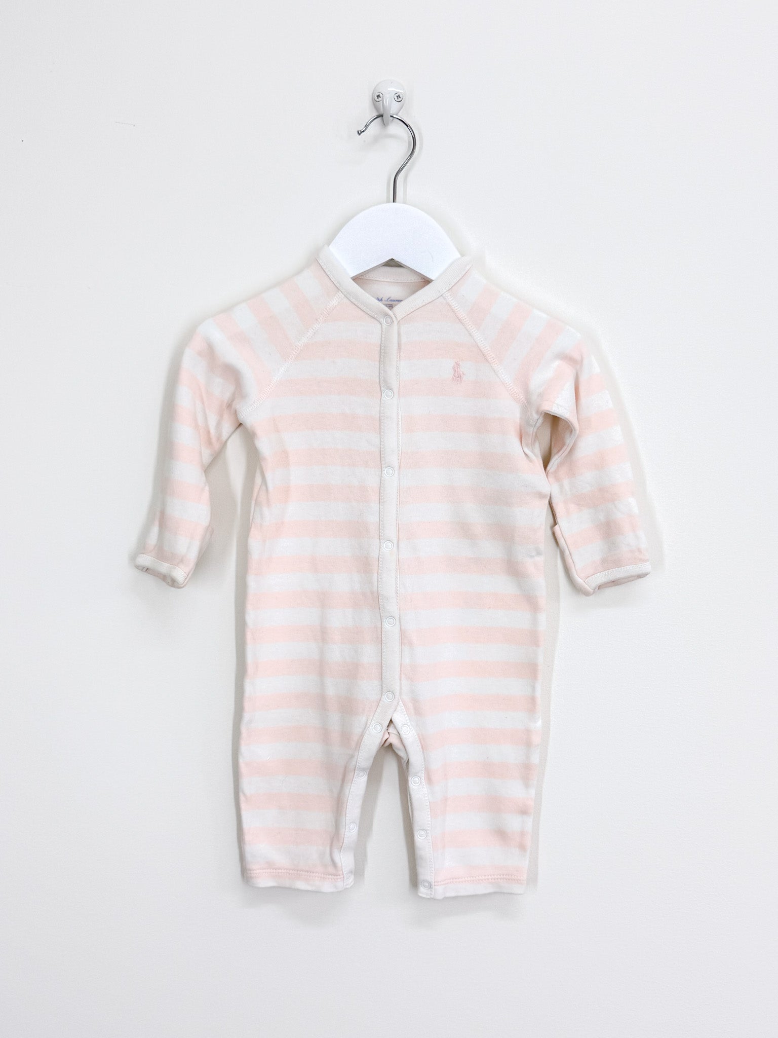 Ralph Lauren striped button onesie (6m)