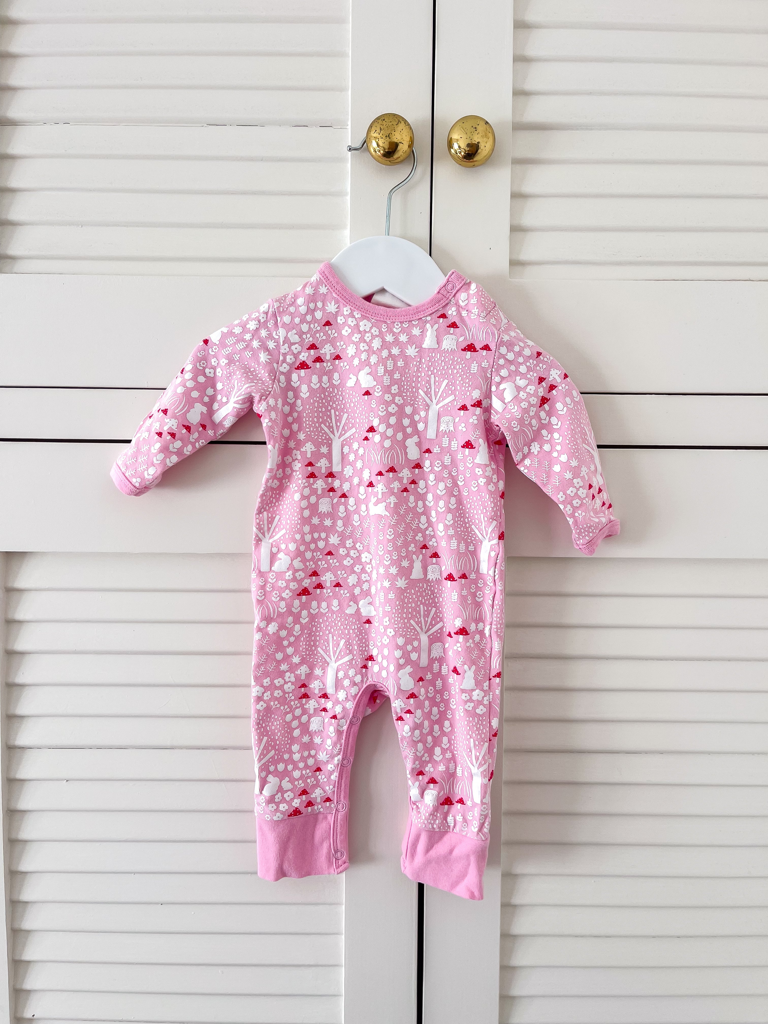 Milky bunny forest onesie (0-3m)