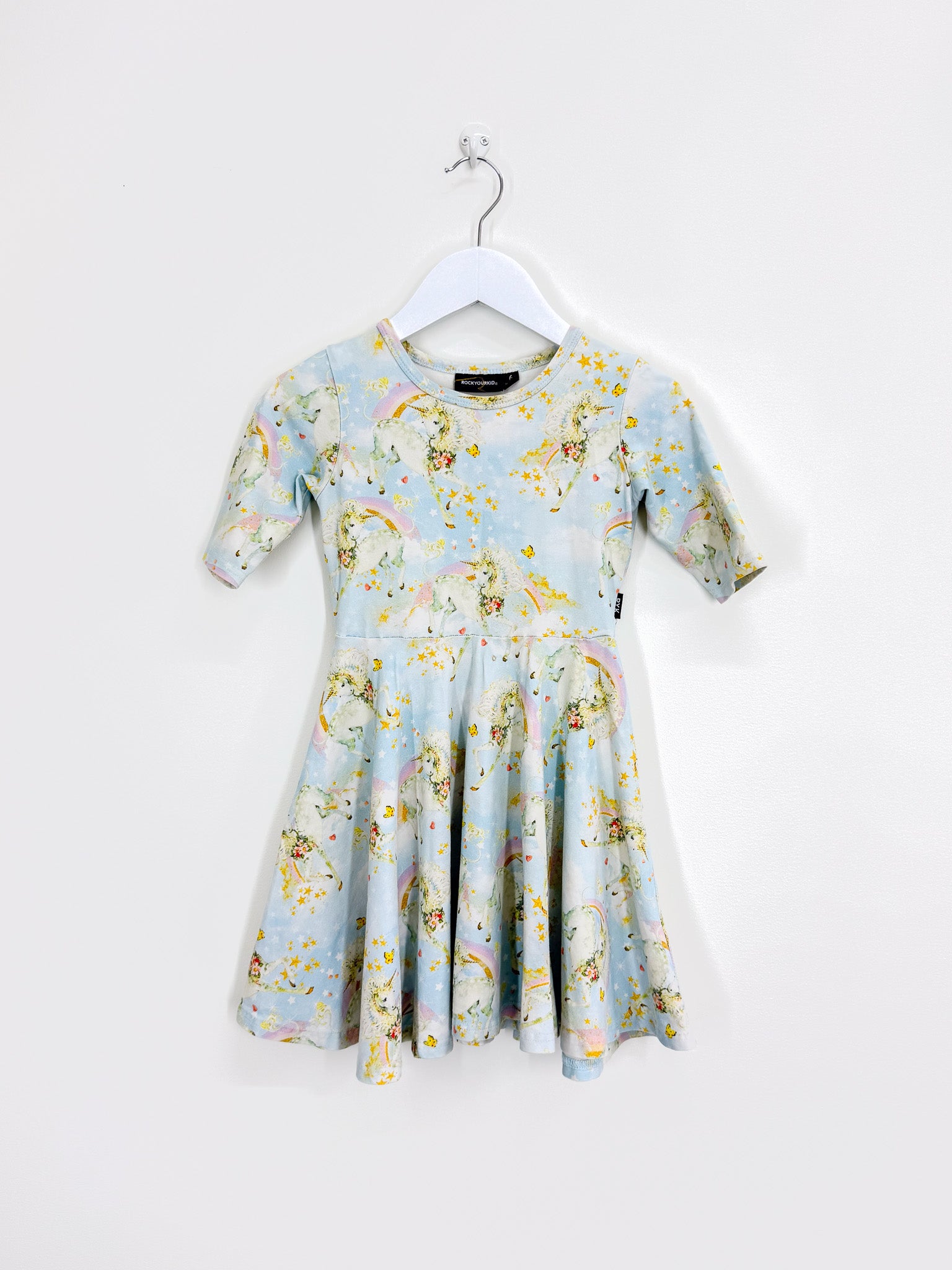 Rock Your Kid unicorn waisted dress (6y)