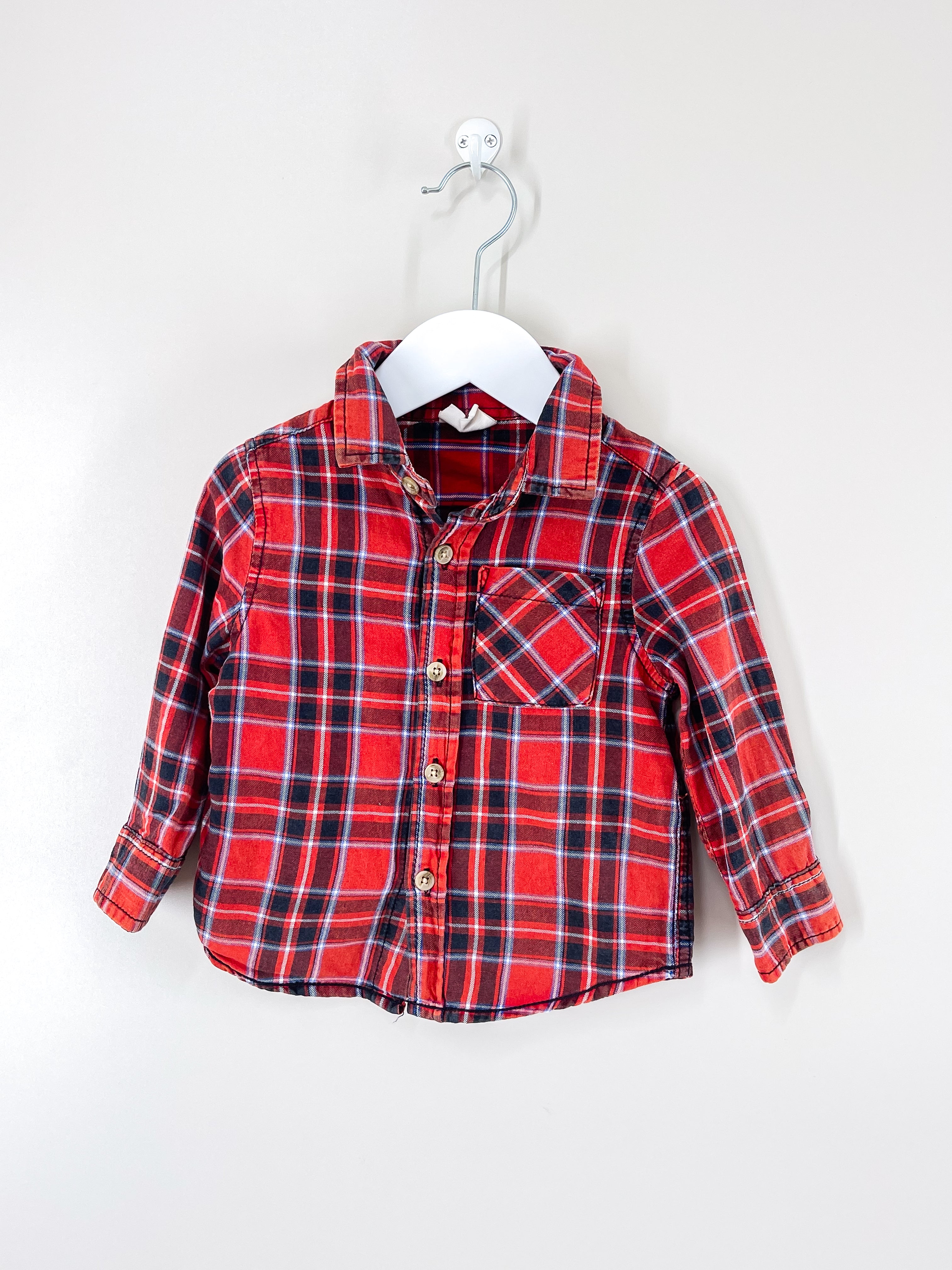 Cotton On Kids plaid shirt (1y)