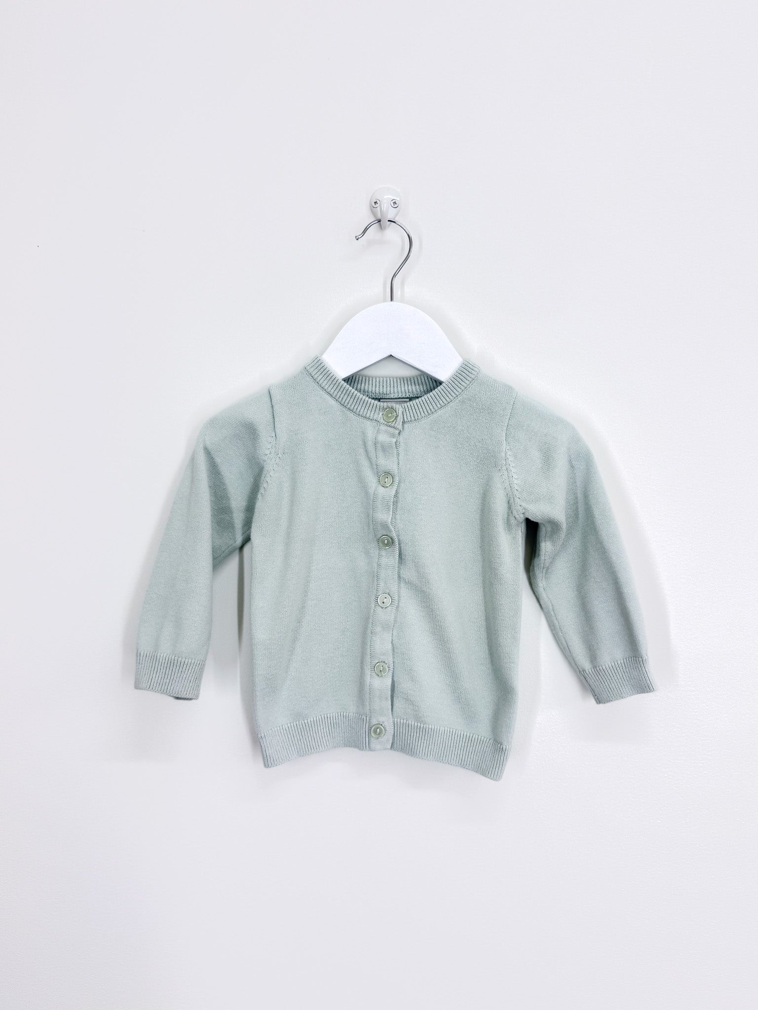 Teeny Weeny cotton knit cardigan - mint (12-18m)