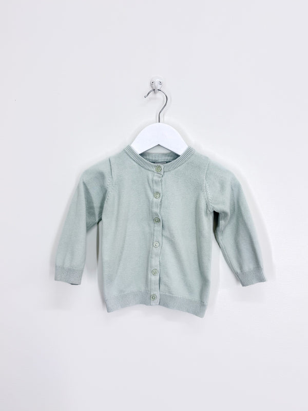 Teeny Weeny cotton knit cardigan - mint (12-18m)