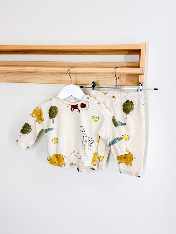 Zara textured safari PJ set (3-6m)