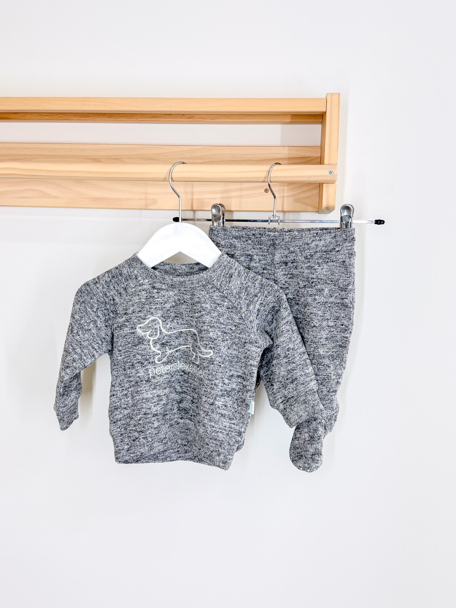 Peter Alexander grey loung PJ set (0-3m)