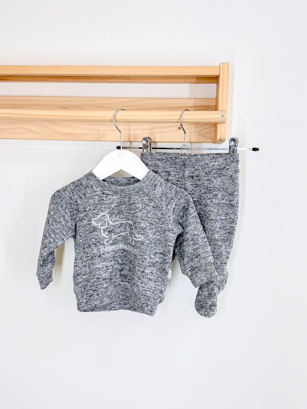Peter Alexander grey loung PJ set (0-3m)