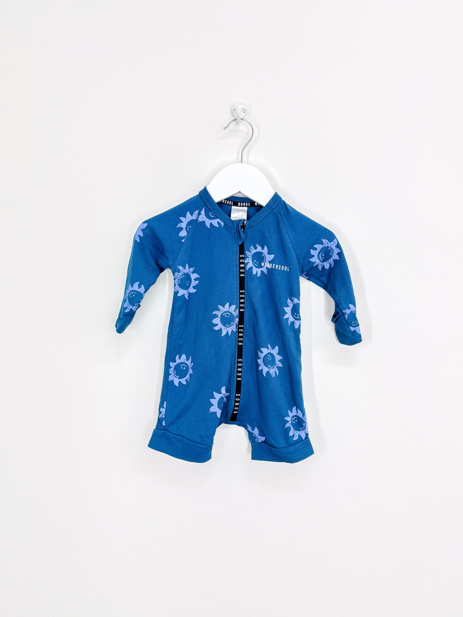 Bonds wondercool wondersuit - teal suns (3-6m)