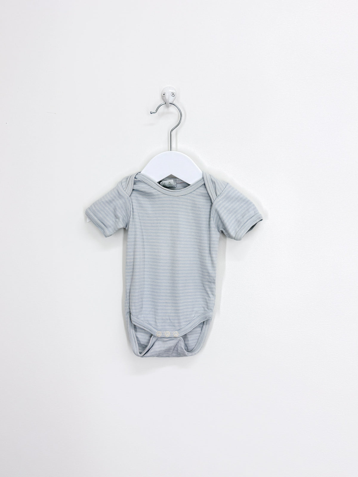 Nature Baby organic bodysuit - blue stripe (0-3m)