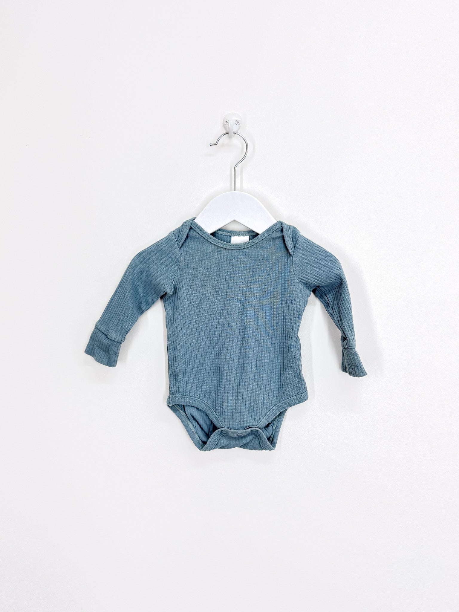 Teeny Weeny rib bodysuit - teal (0-3m)