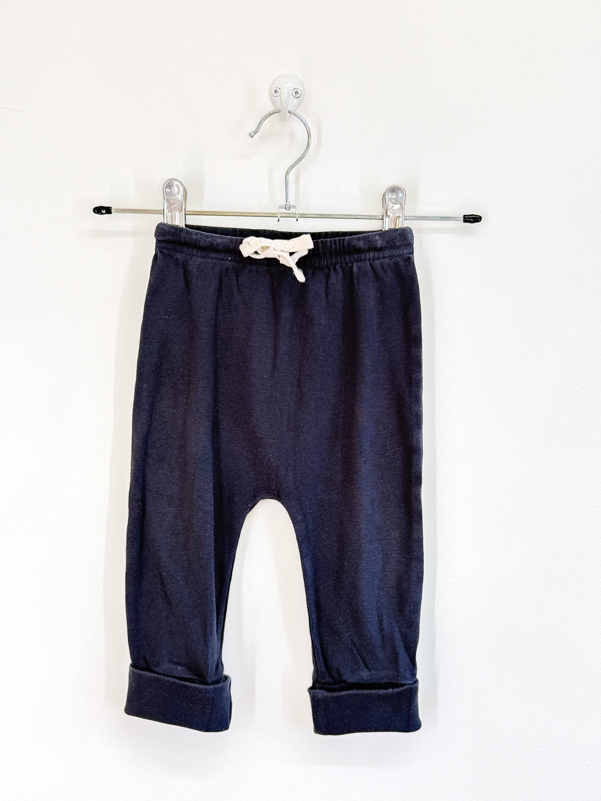 Nature Baby organic drawstring pants - navy (newborn)