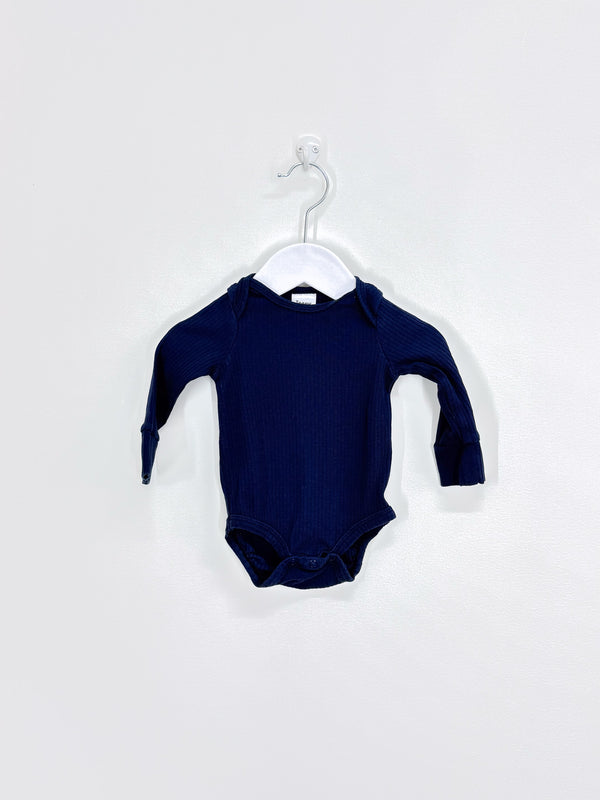 Teeny Weeny rib bodysuit - navy (0-3m)