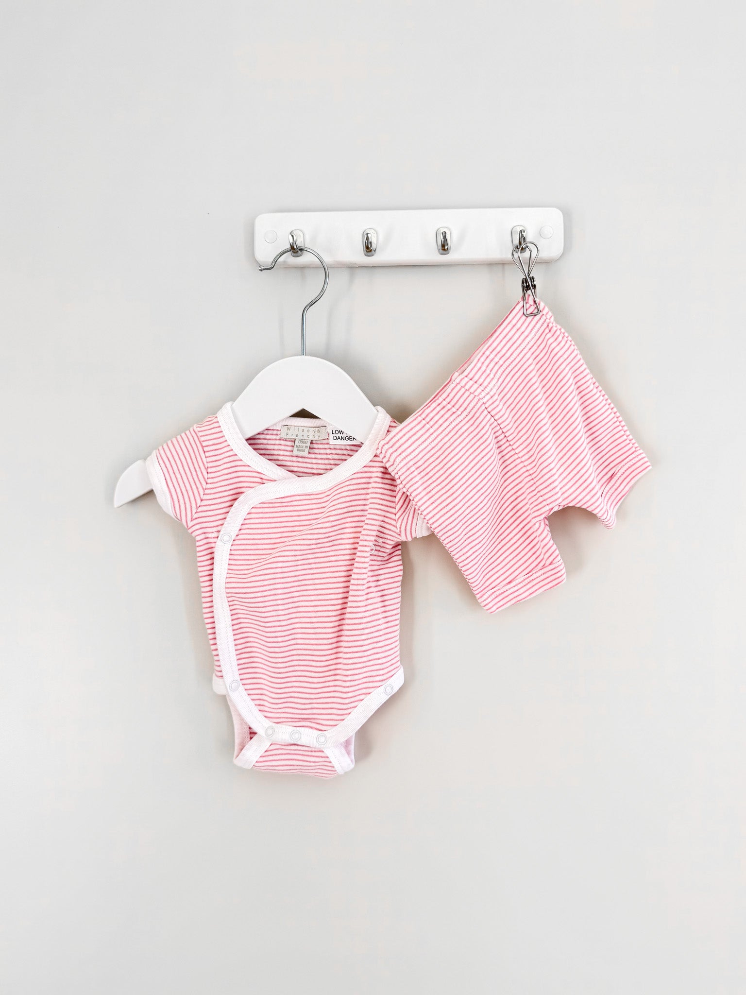 Wilson & Frenchy pink striped set (newborn)
