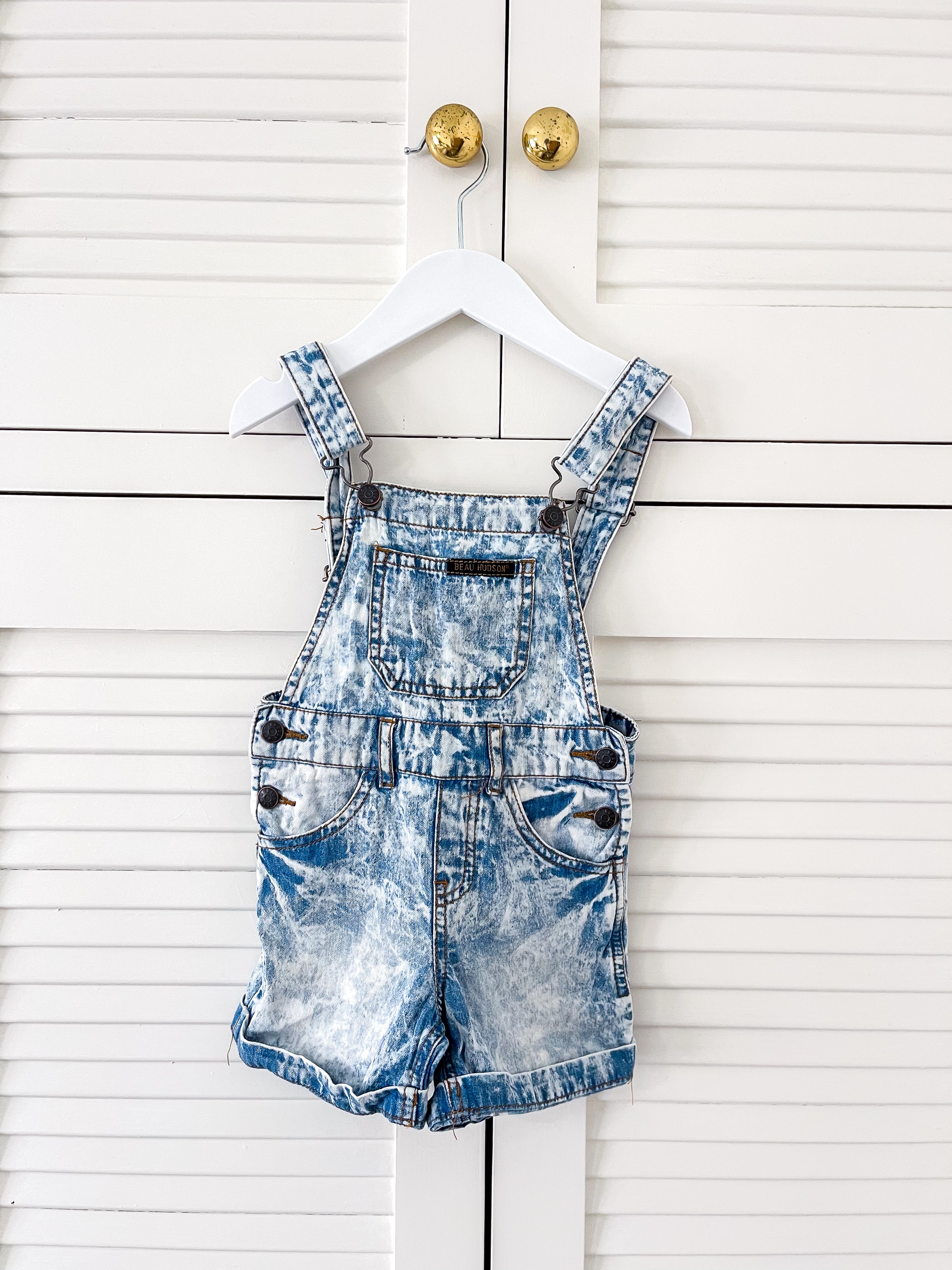 Beau Hudson acid wash denim overalls (3y)