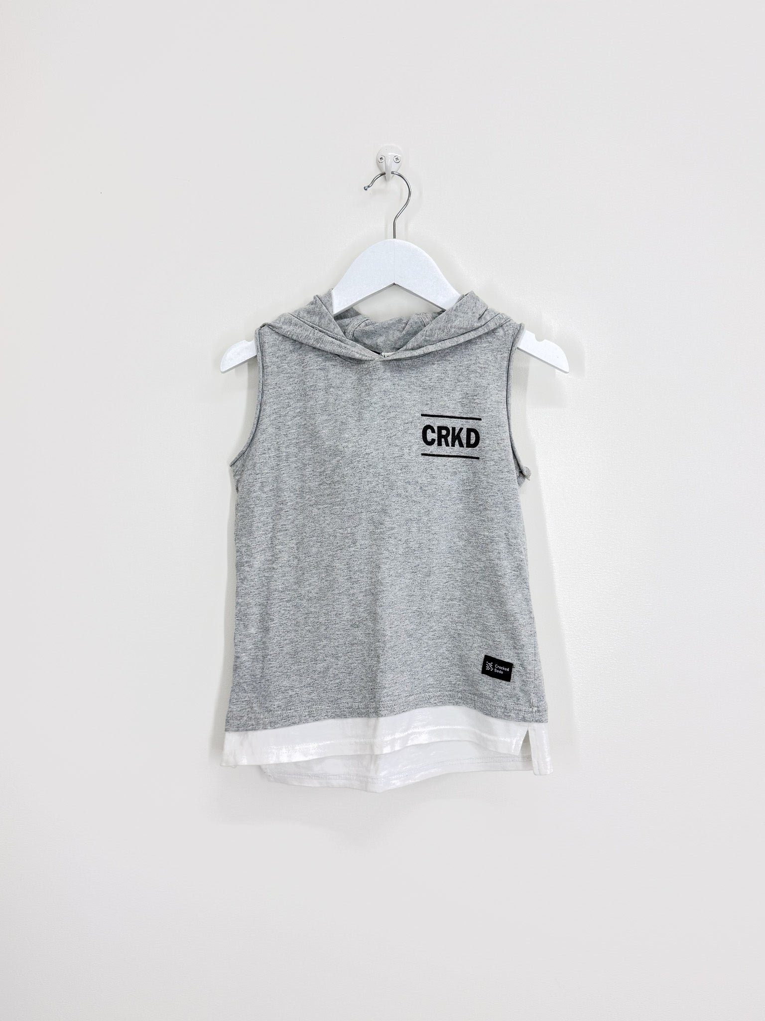 Cracked Soda hooded sleeveless tee (7y)
