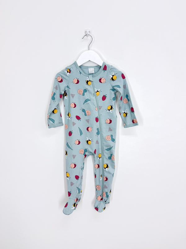 Teeny Weeny zipsuit - garden bugs (12-18m)