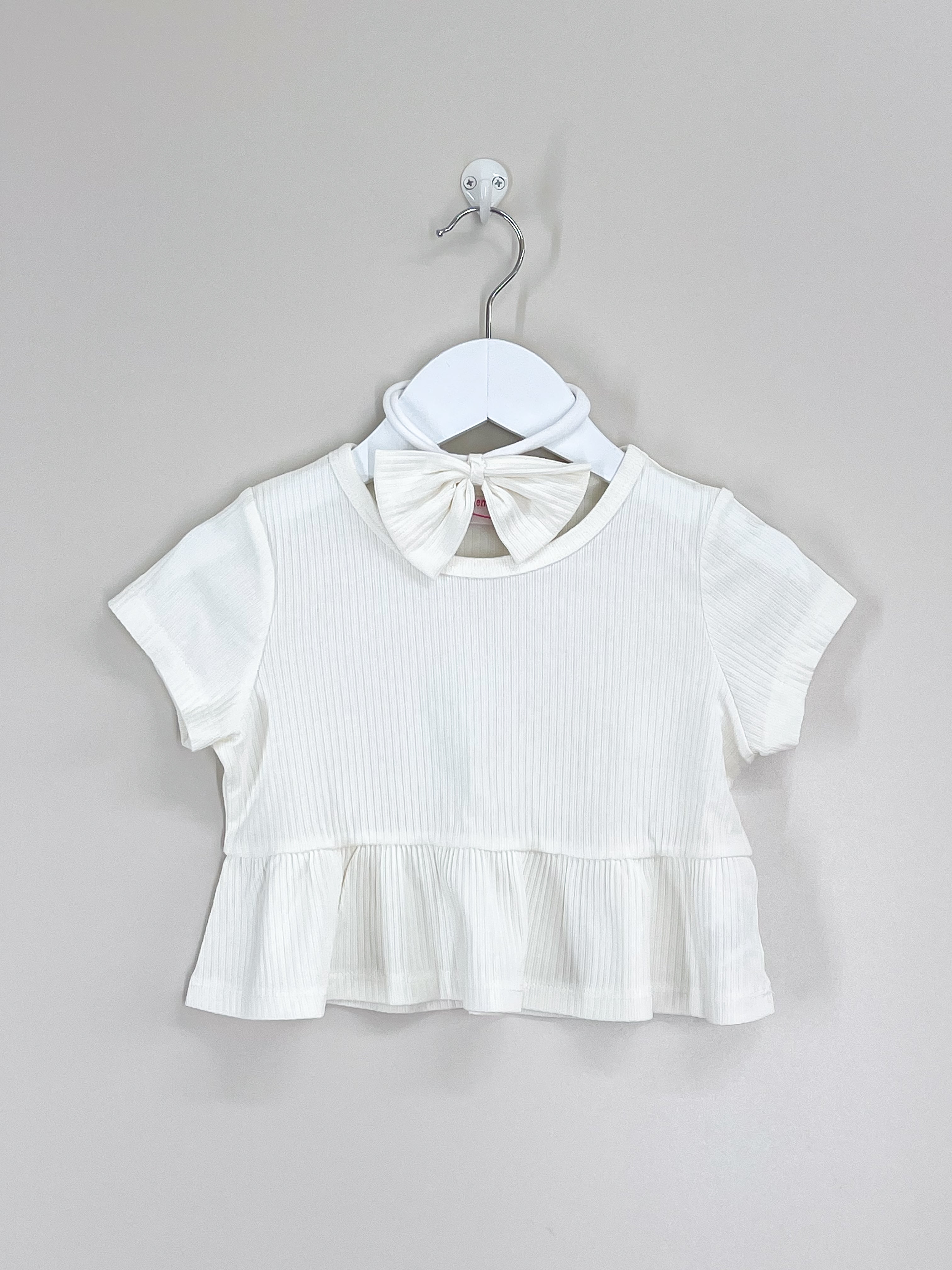 La Sienna cozy ruffle top + bow (3y)