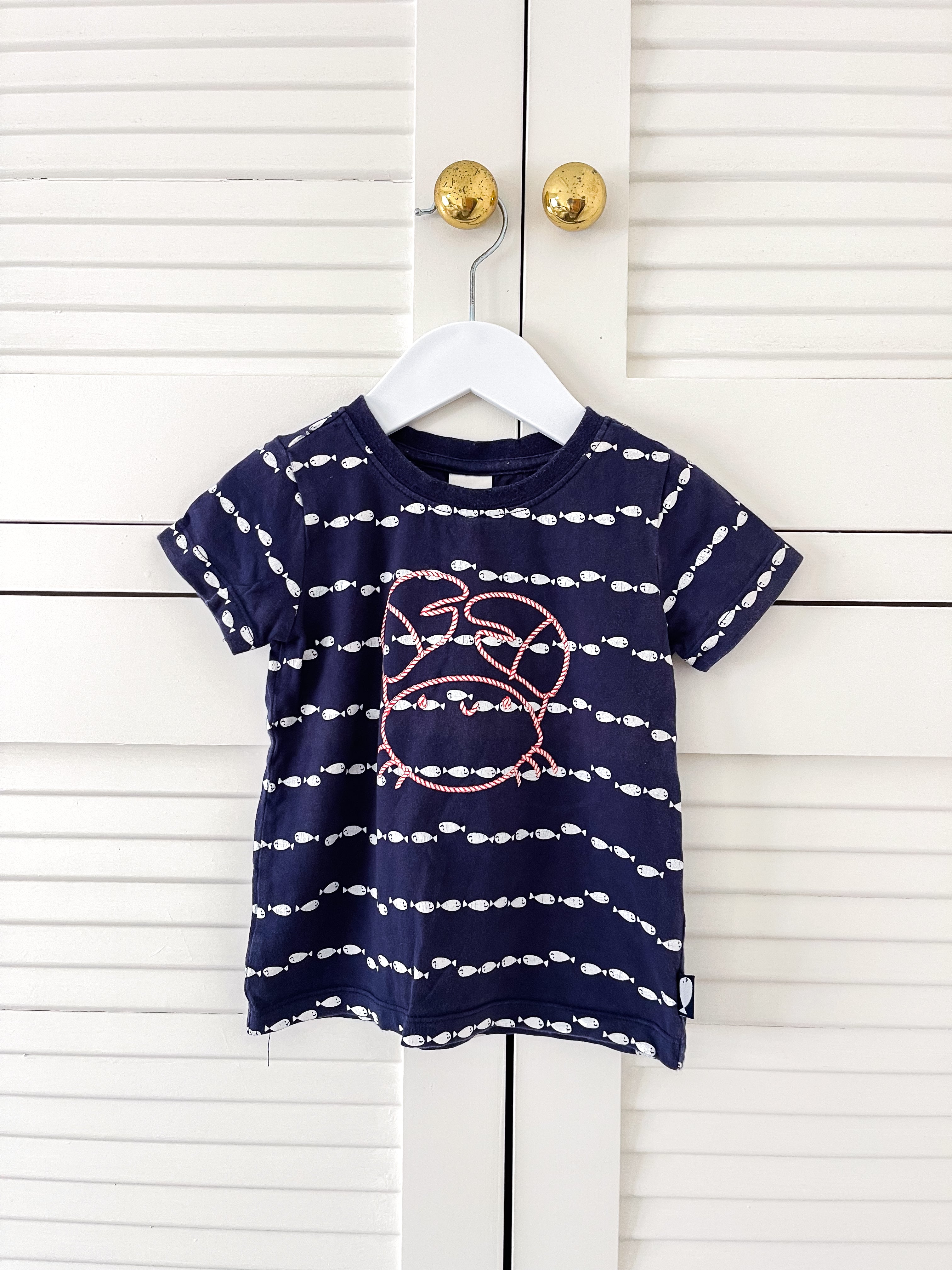 Teeny Weeny fish crab tee (18-24m)