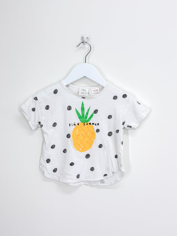Zara pineapple tee (9-12m)