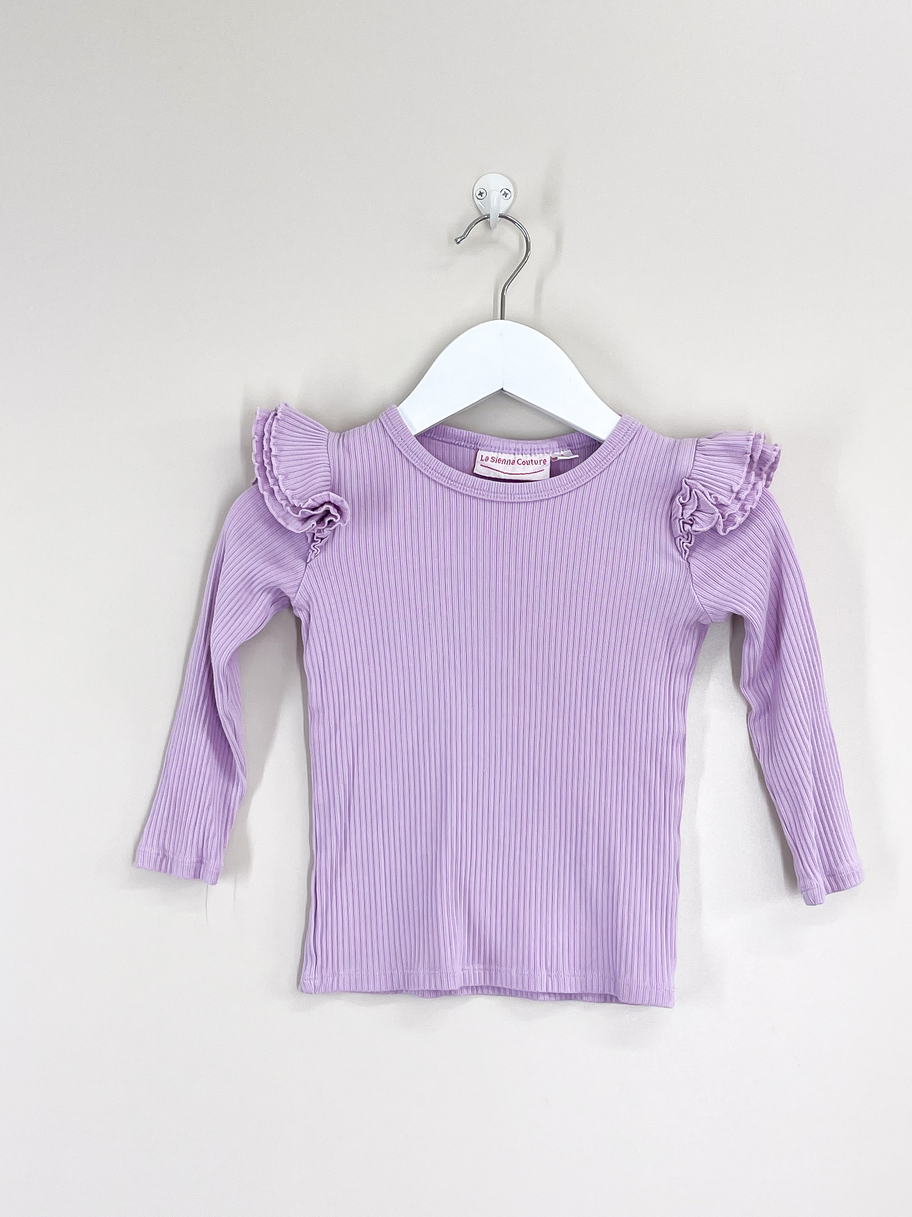 La Sienna rib cozy flutter tee (4y)