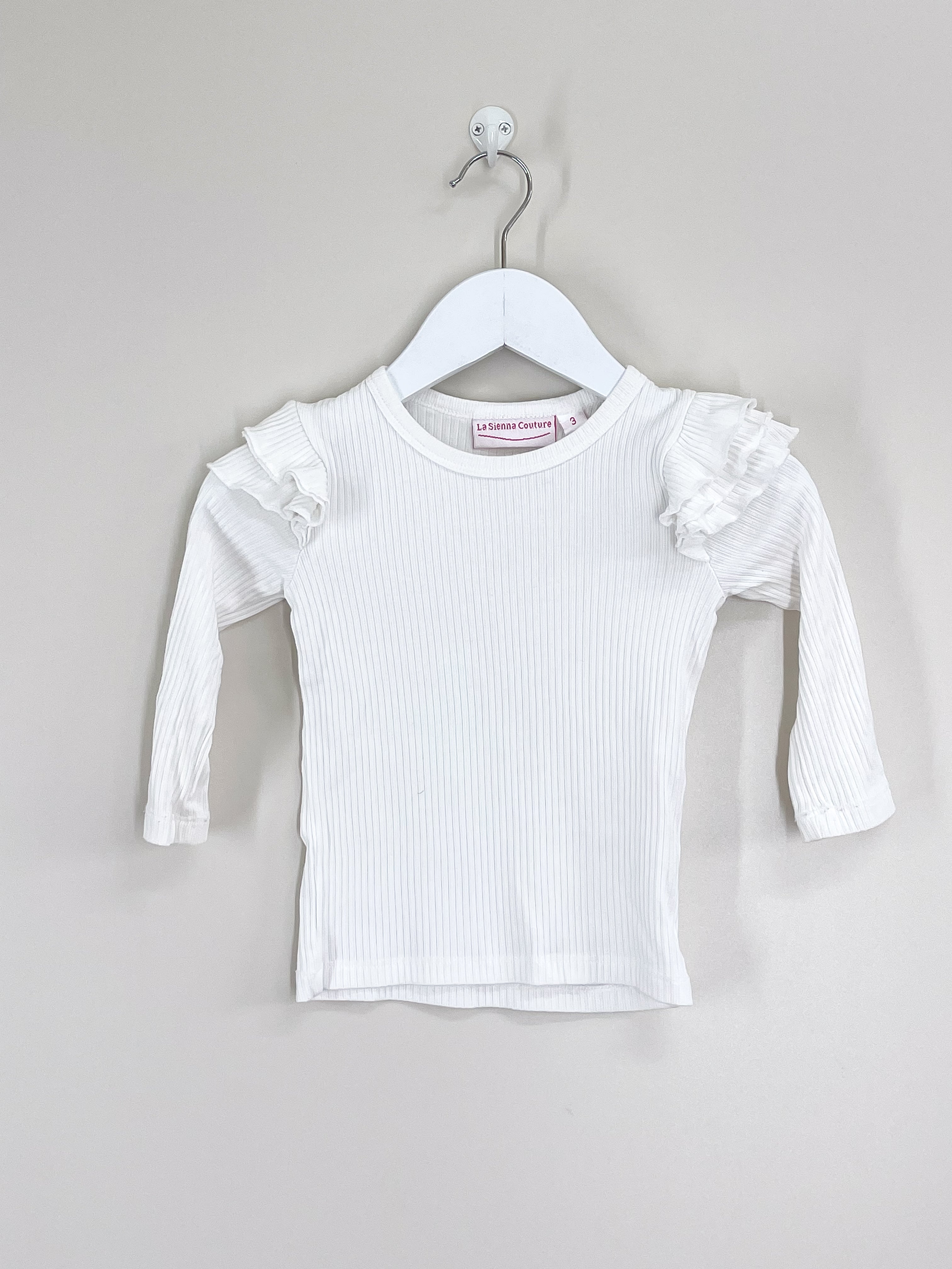 La Sienna rib cozy flutter tee (3y)