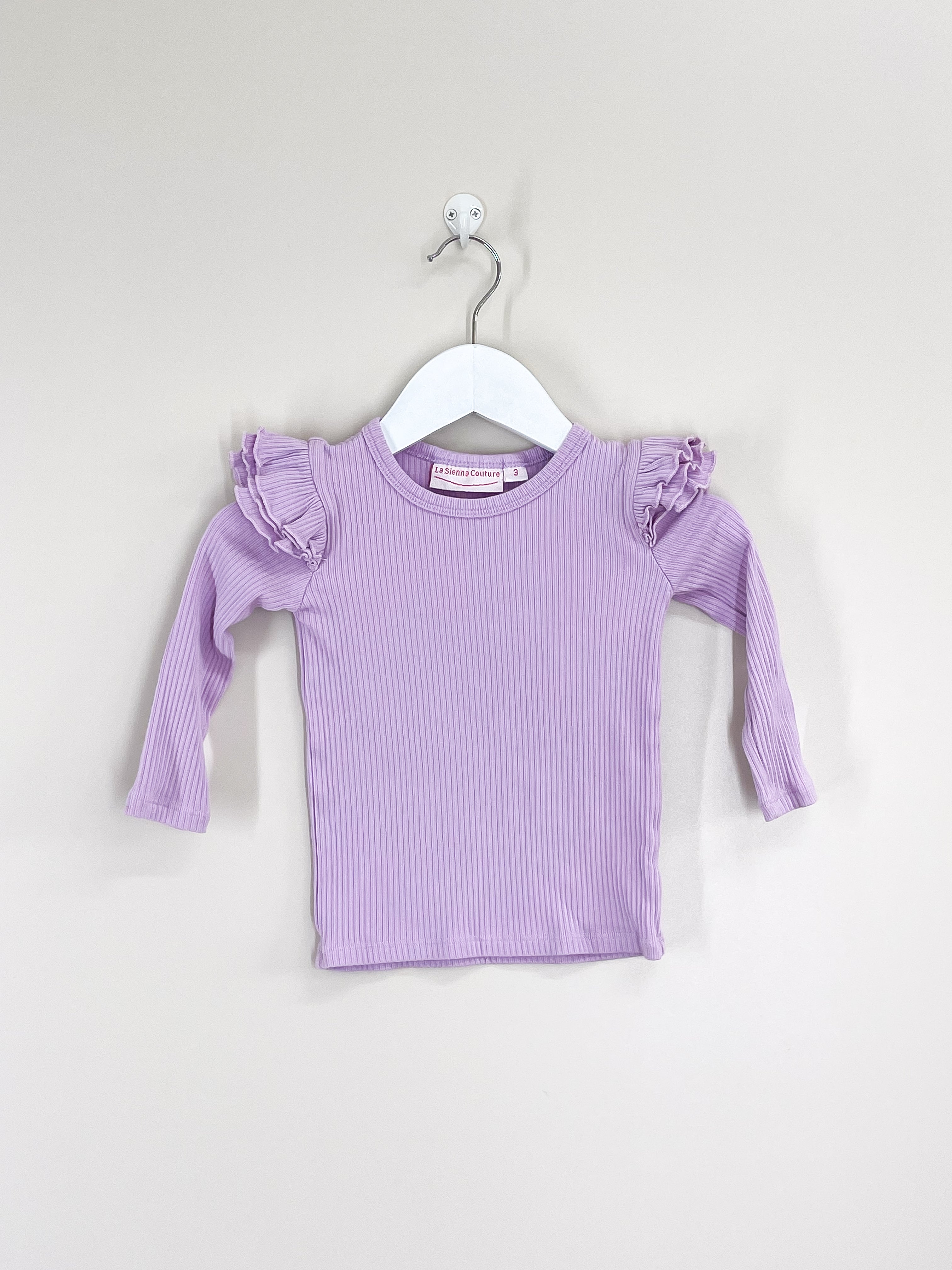 La Sienna rib cozy flutter tee (3y)