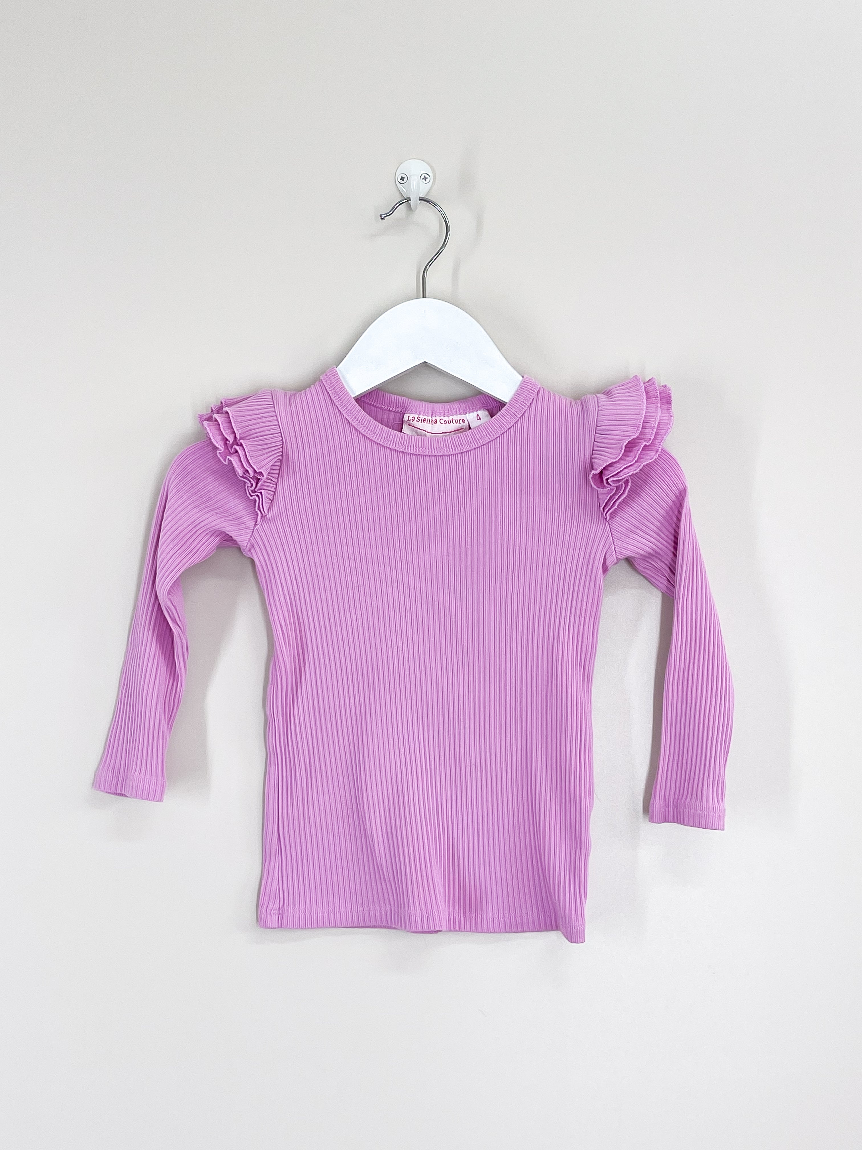 La Sienna rib cozy flutter tee (4y)