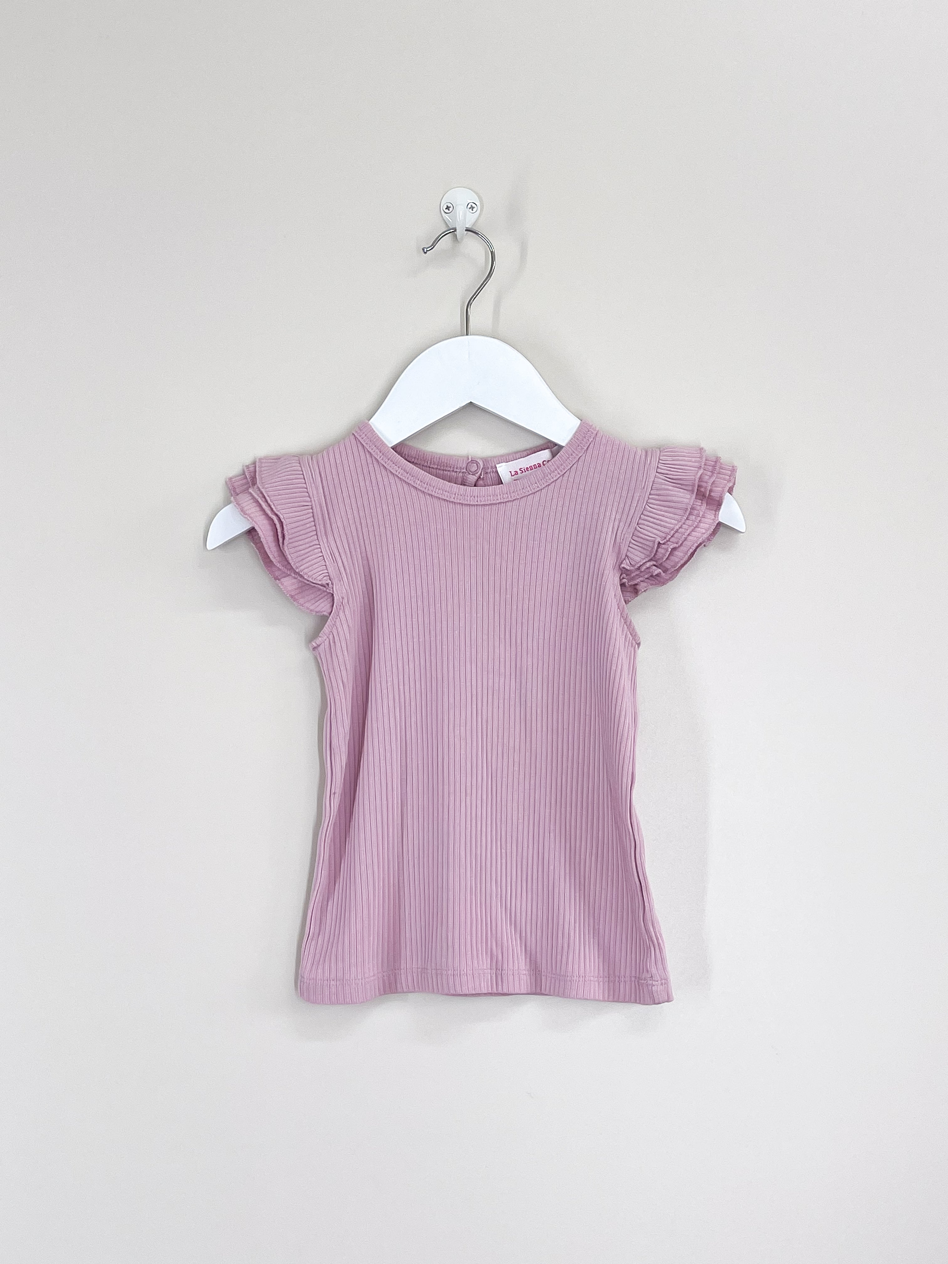 La Sienna rib cozy flutter tee (3y)
