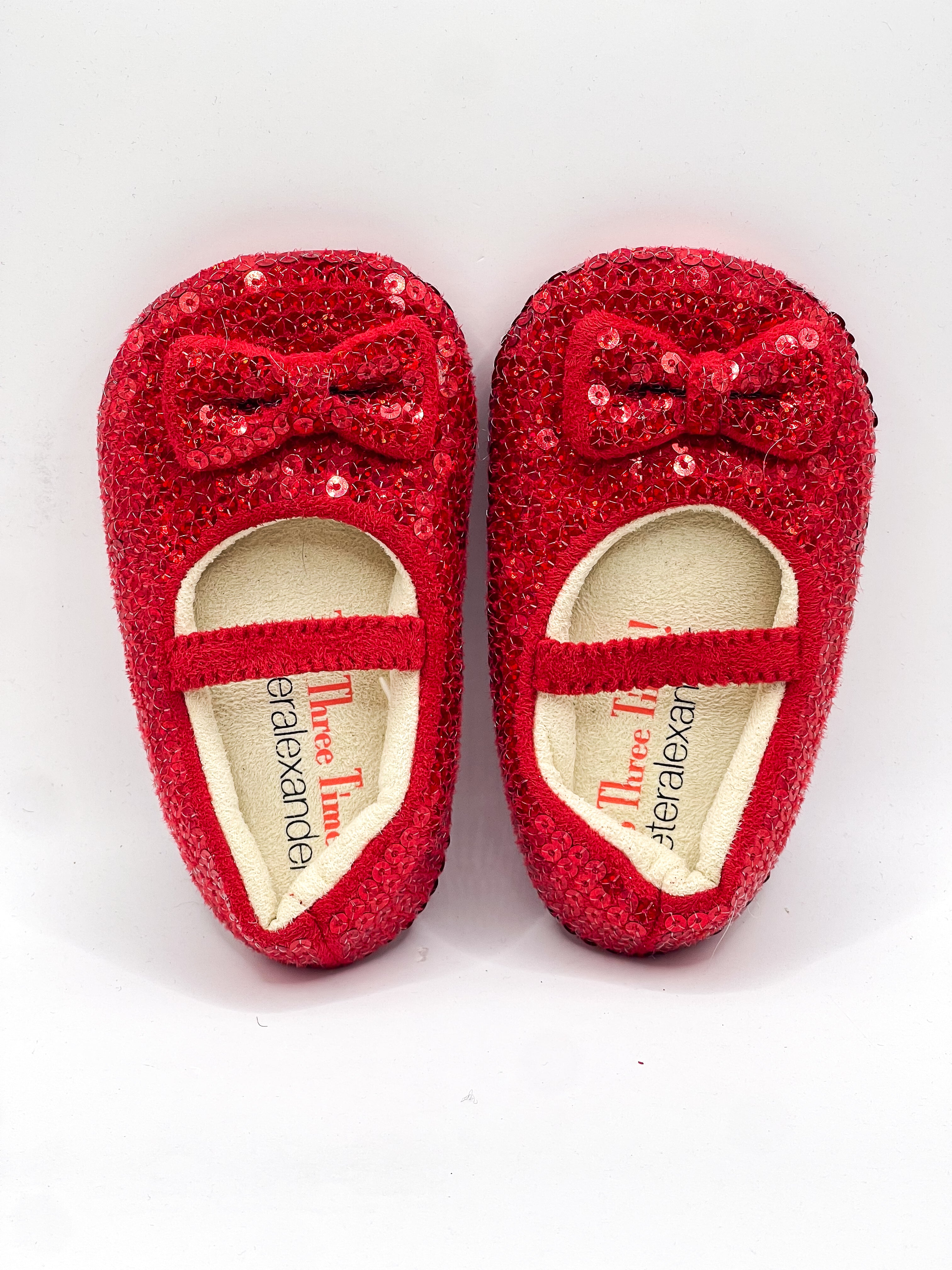 Peter Alexander soft sole ruby red sequin slippers (1-2y)