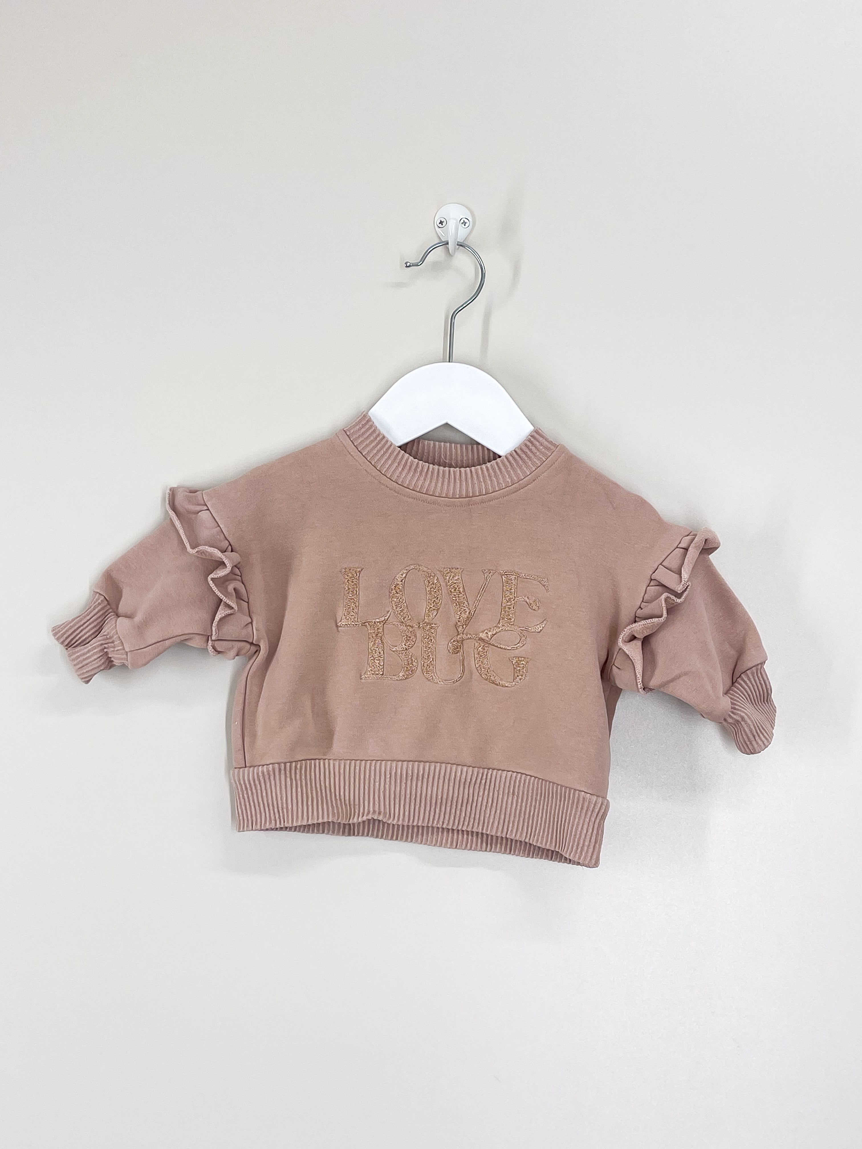 Bencer & Hazelnut love bug crew sweatshirt (3-6m)