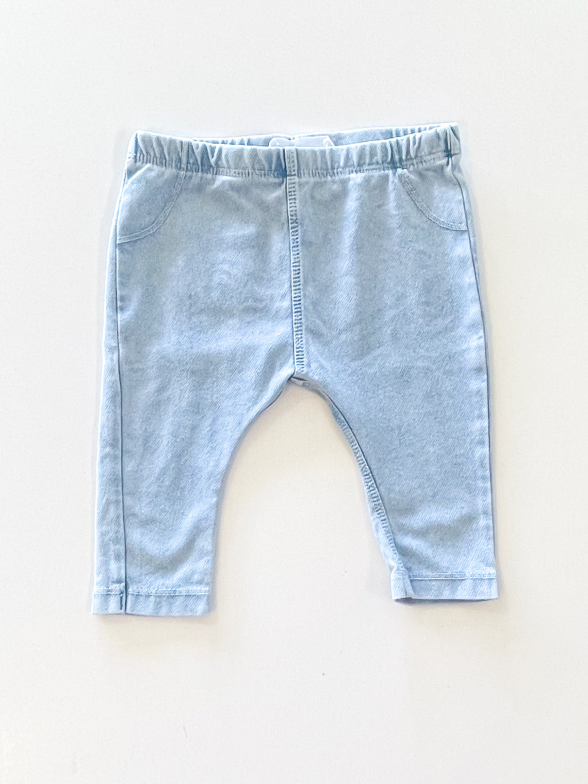 Zara denim wash leggings (1-3m)