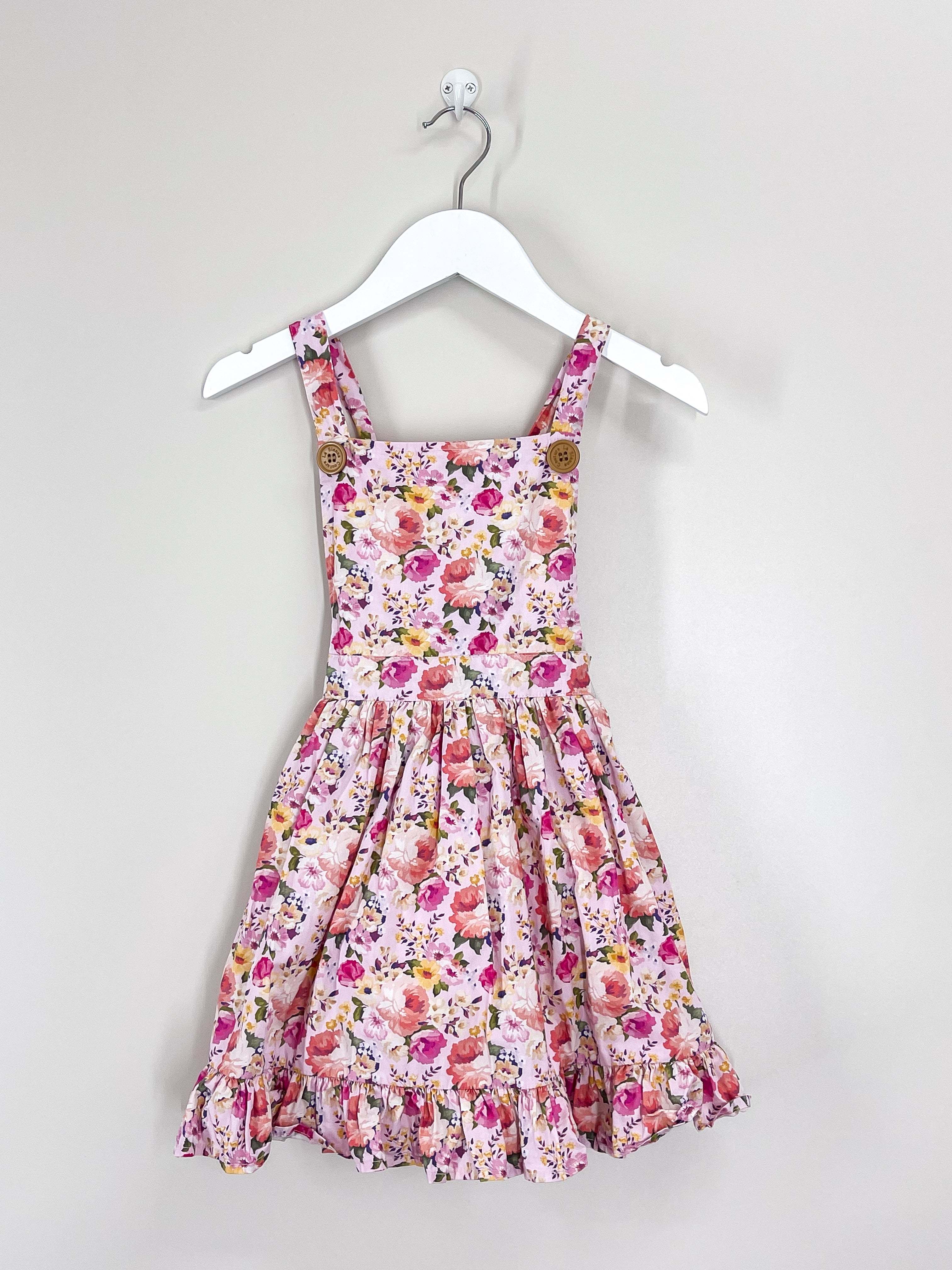 La Sienna floral bib dress (5y)