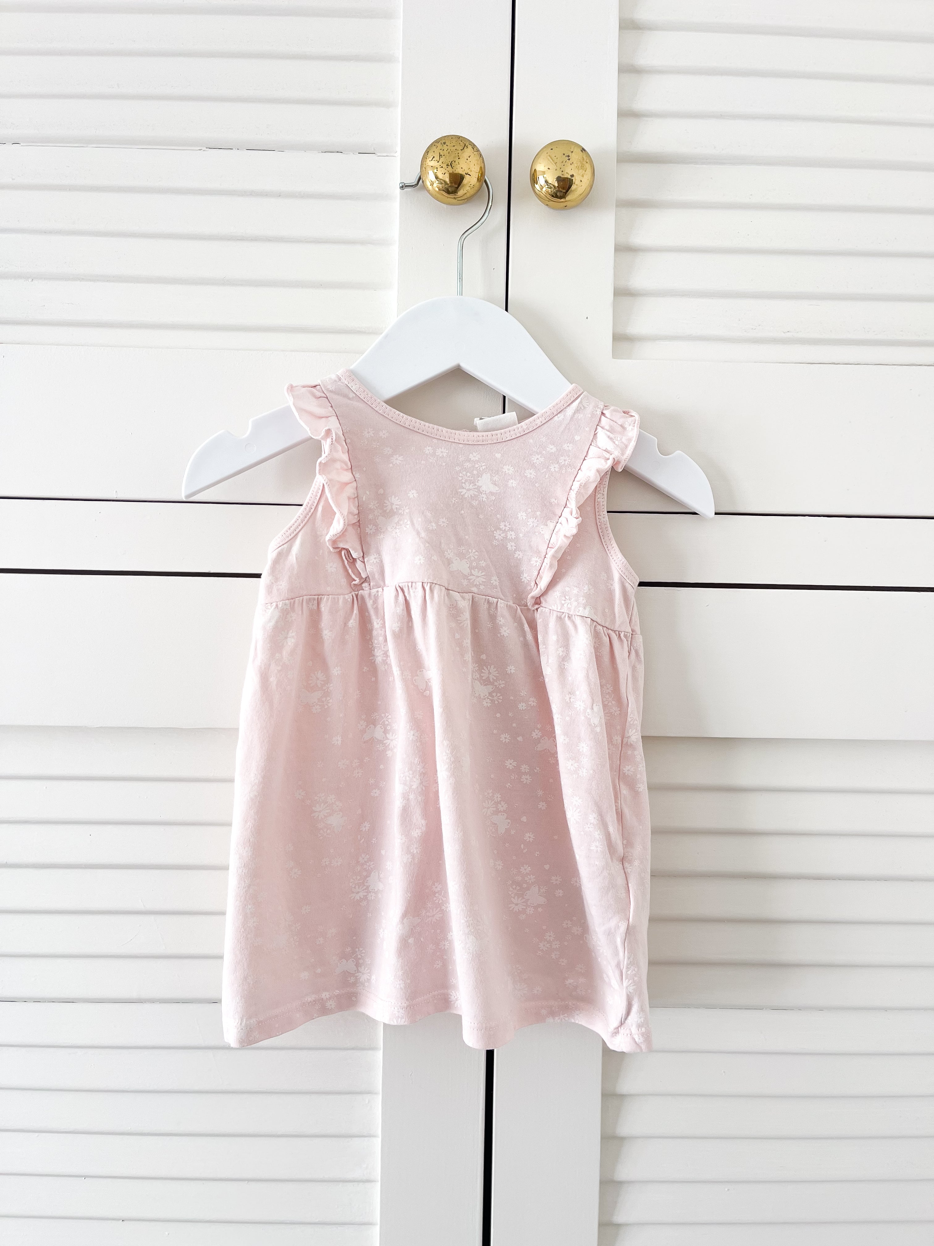 H&M sleeveless butterfly frill dress (3-6m)