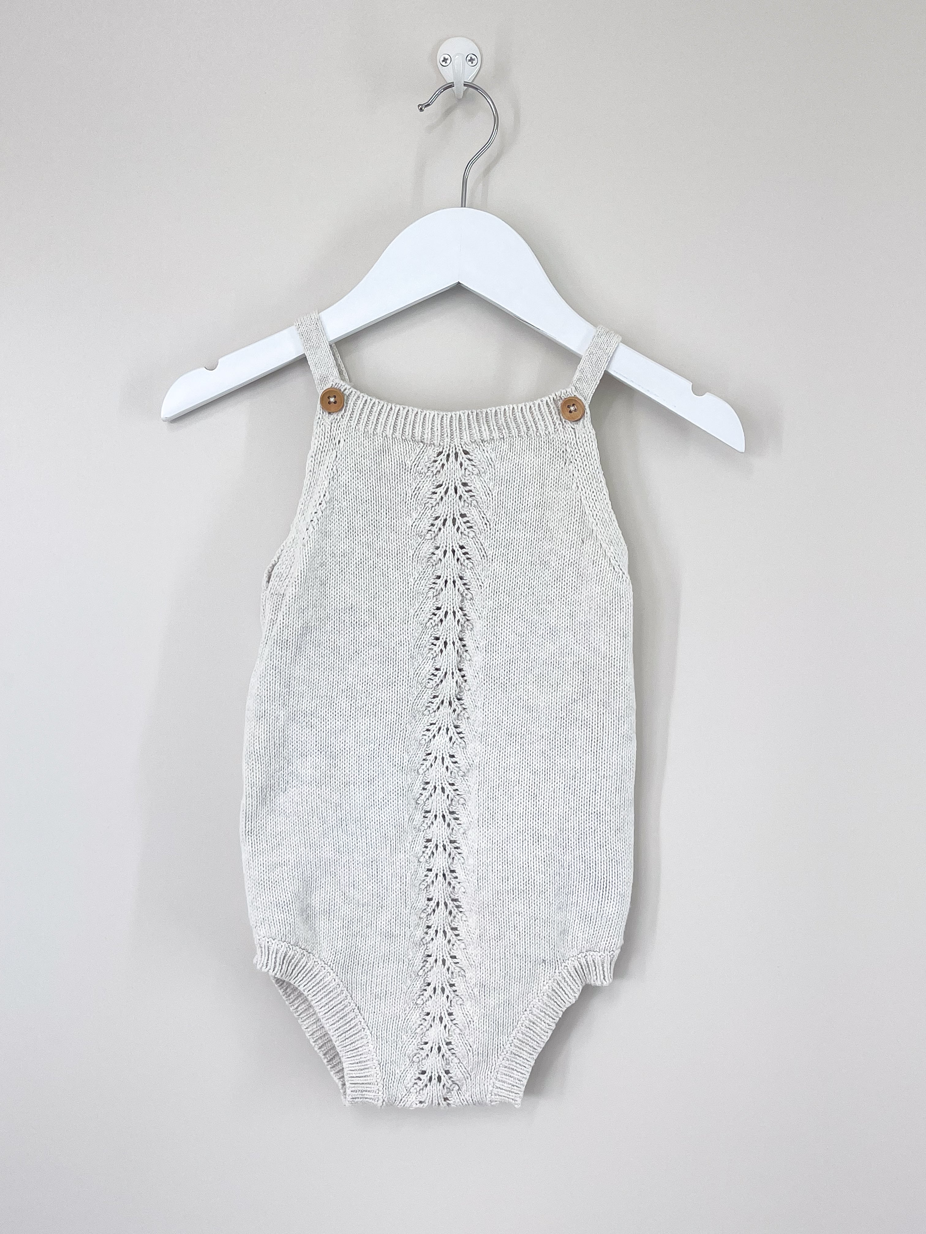 Jamie Kay OG casey knit playsuit - oatmeal marle (3y)