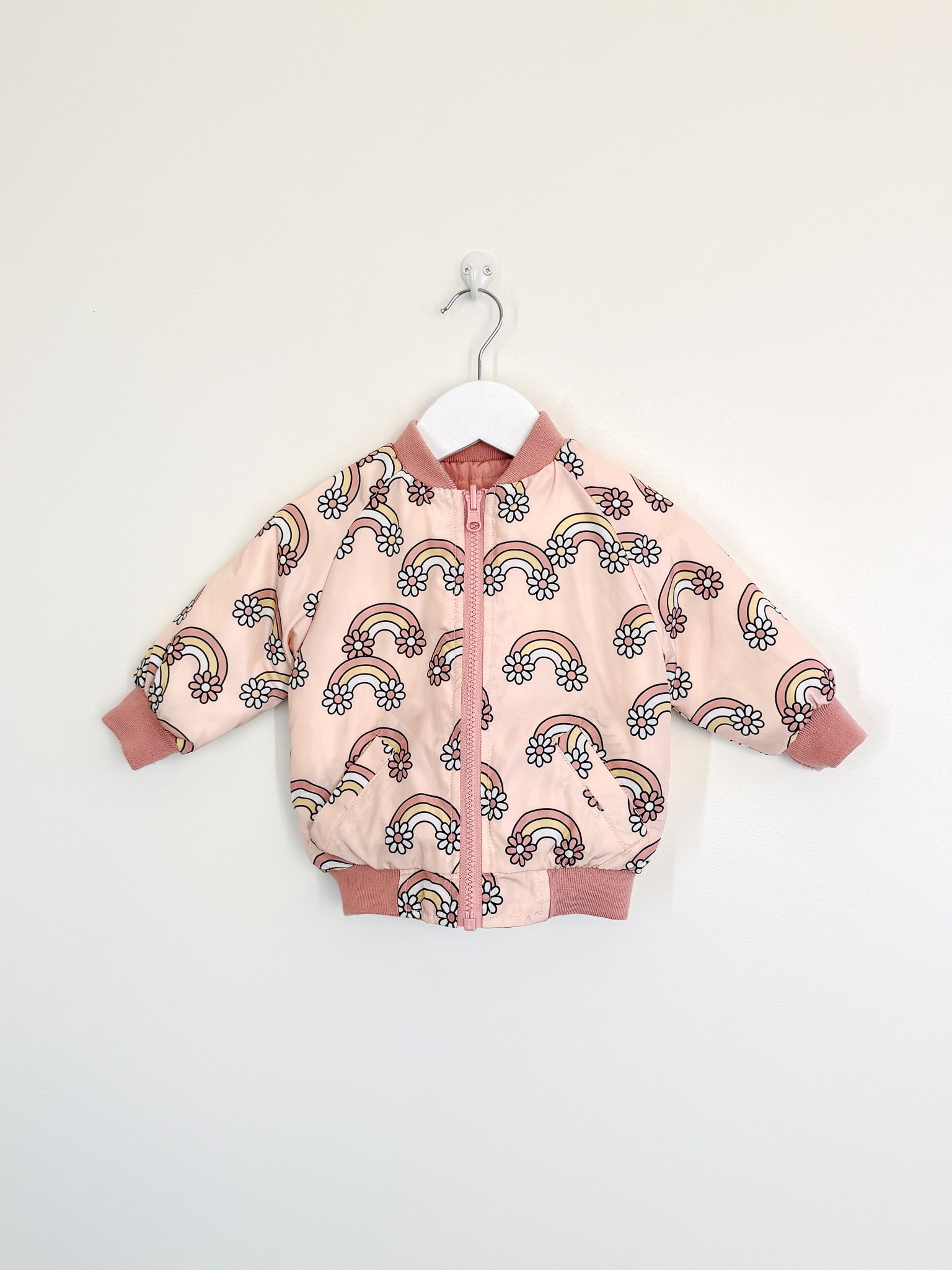 Hux daisy rainbow reversible bomber jacket (1y)