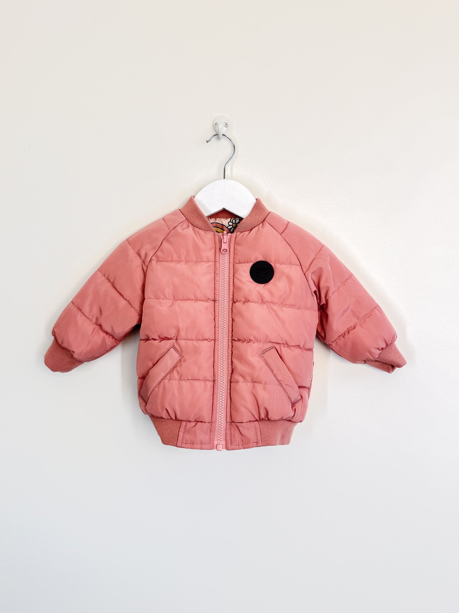 Hux daisy rainbow reversible bomber jacket (1y)