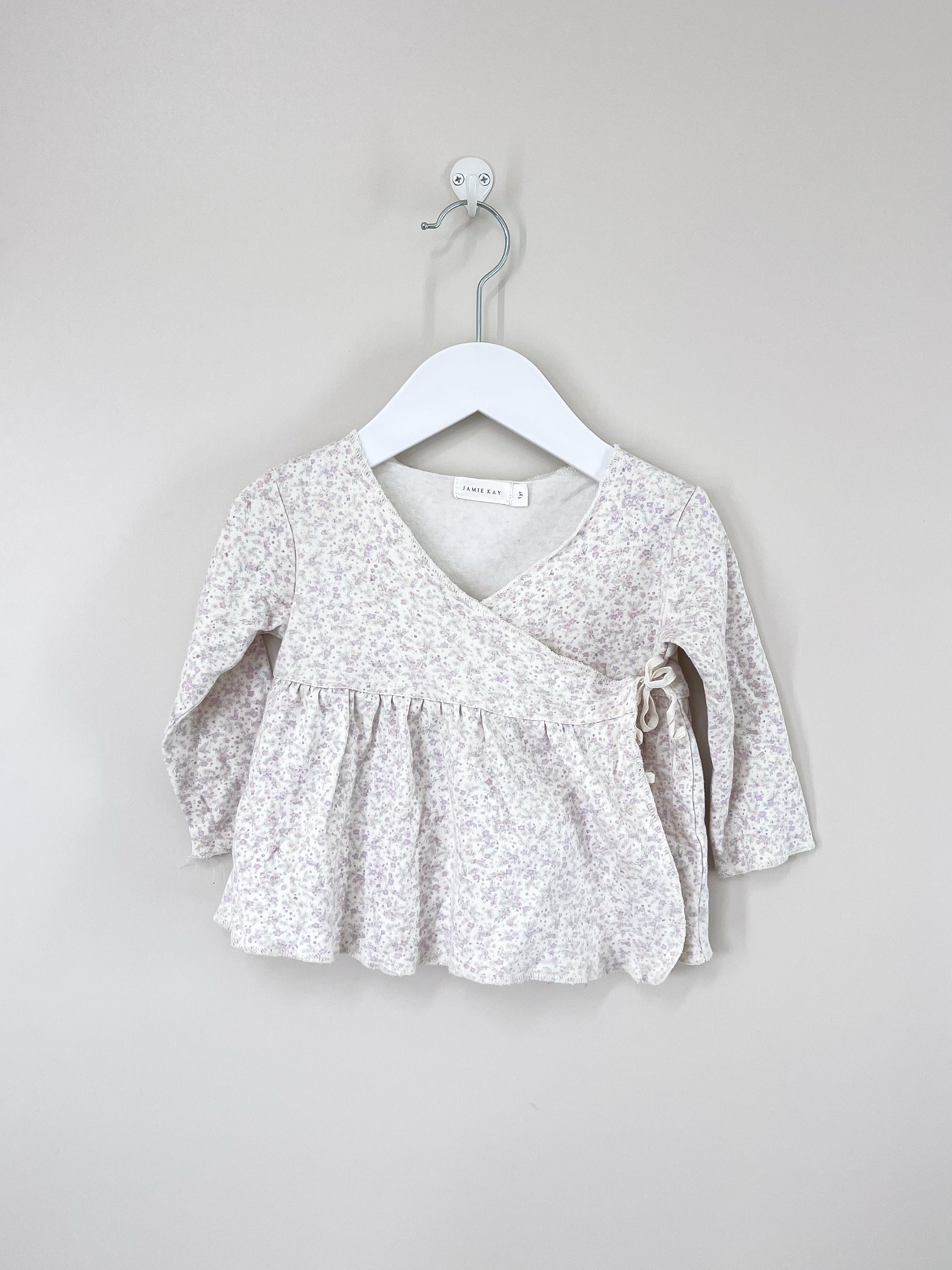 Jamie Kay organic wrap top (1y)