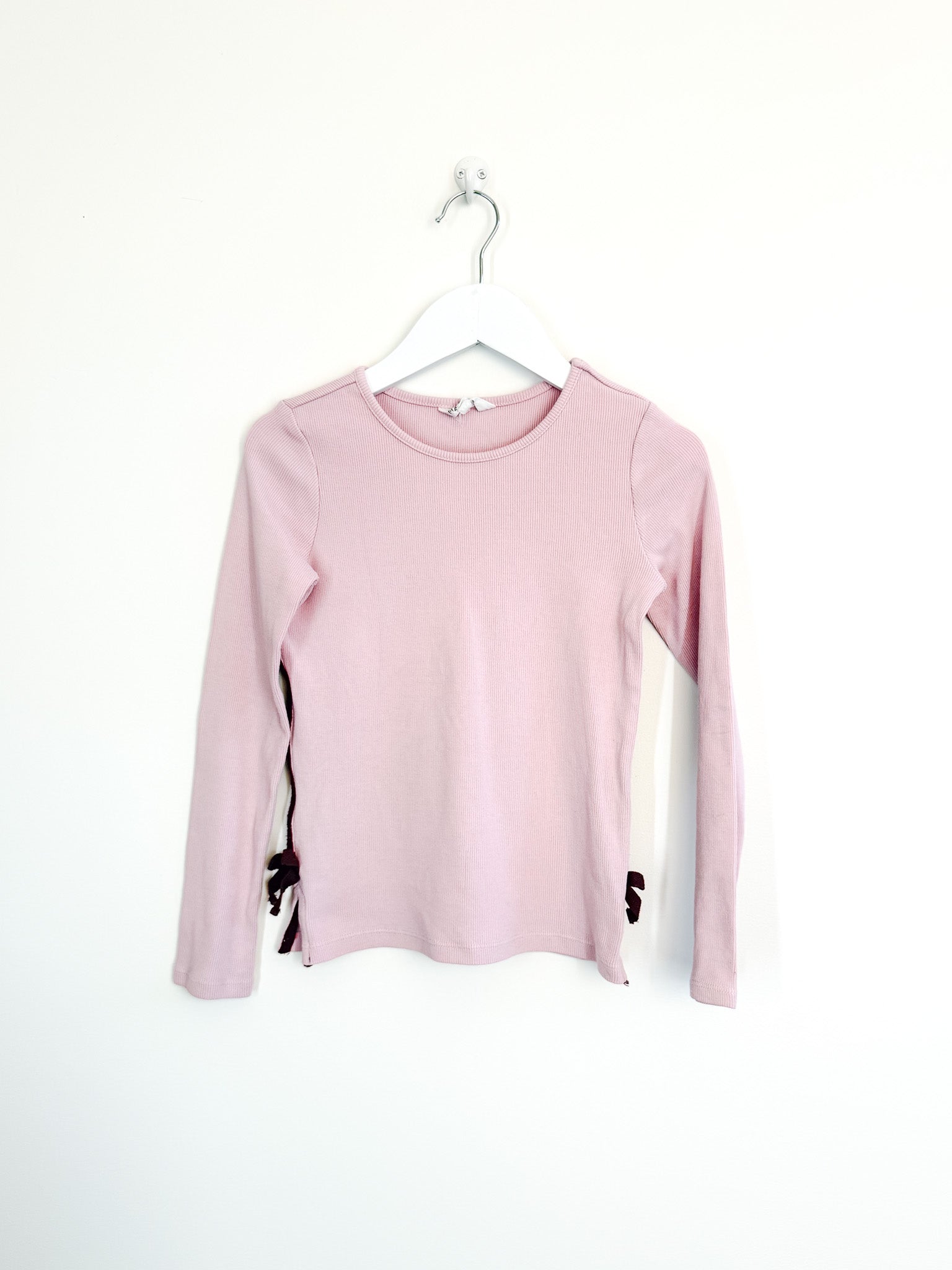 Mac & Ellie rib long sleeve tee - blush (8y)