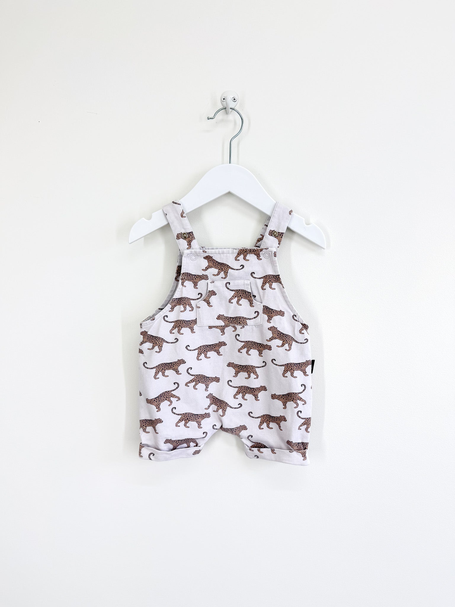 Kapow Kids leopard shortalls (1y)
