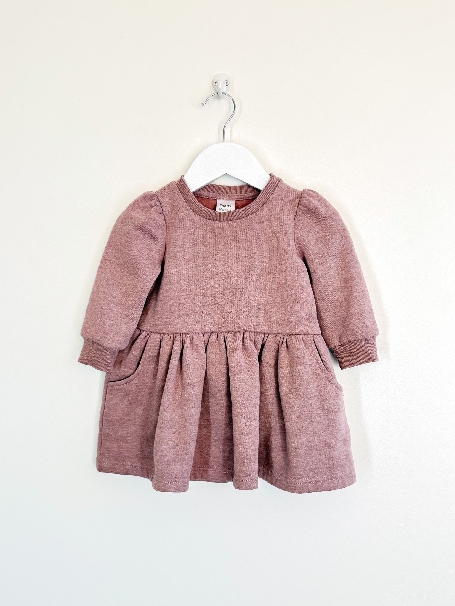Teeny Weeny long sleeve fleece dress (12-18m)