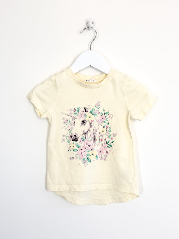 Mac & Ellie unicorn tee (3y)