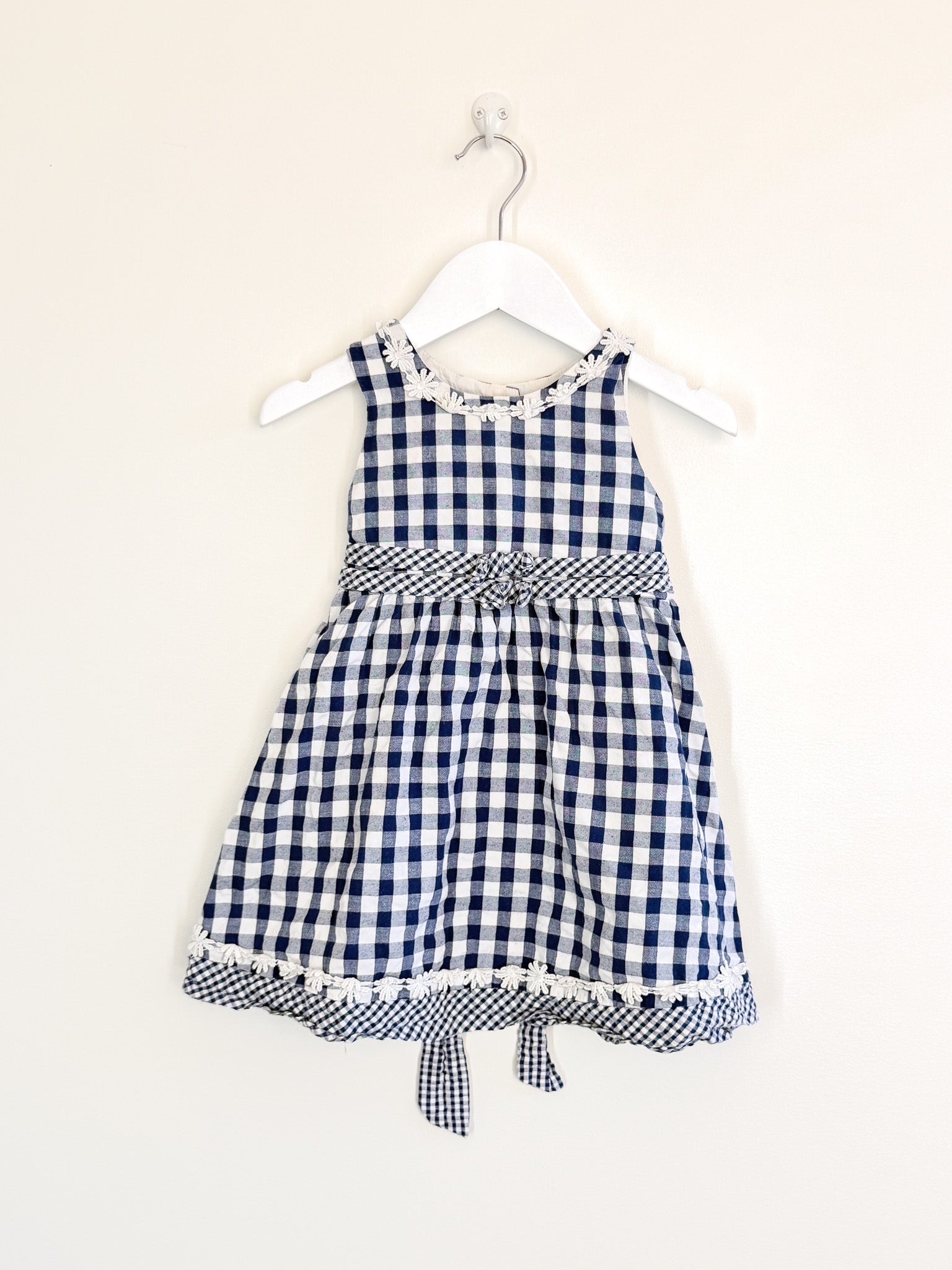 Teeny Weeny gingham picnic dress (12m)