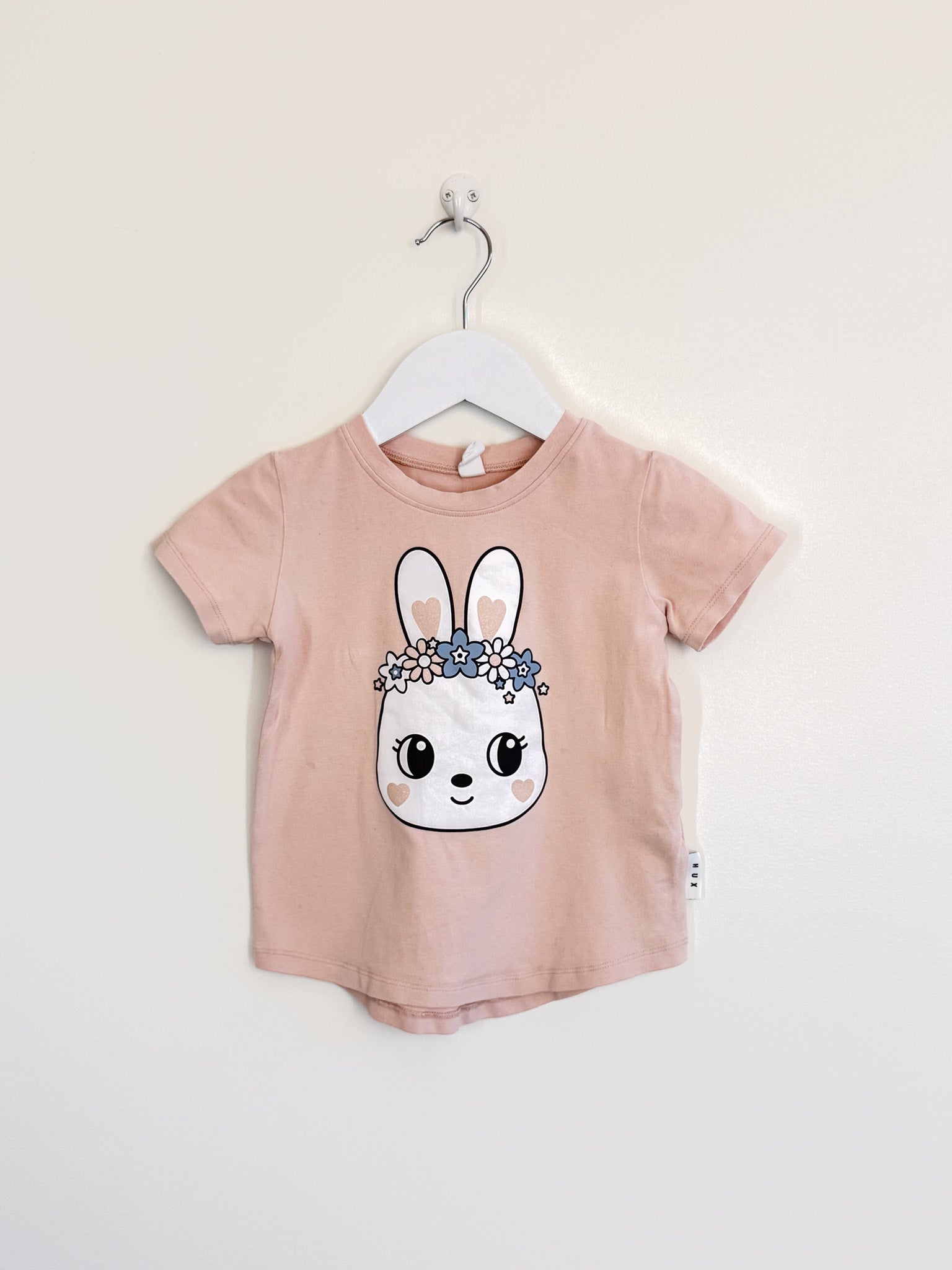 Hux organic flower crown bunny tee (3y)