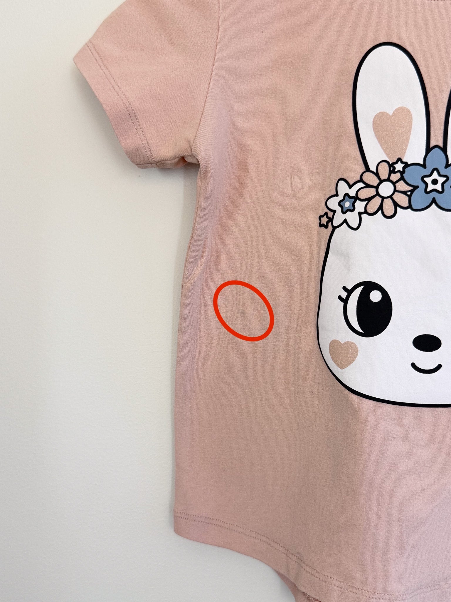 Hux organic flower crown bunny tee (3y)