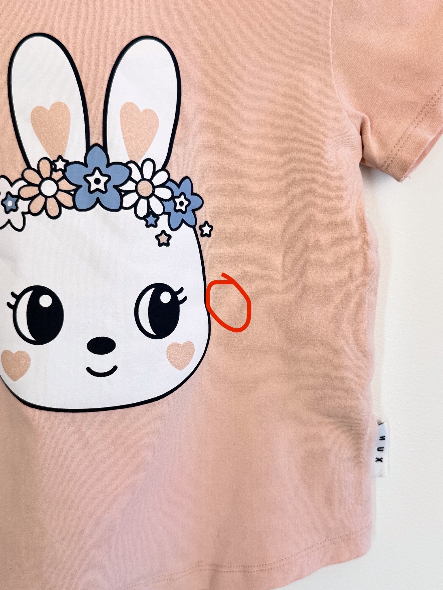 Hux organic flower crown bunny tee (3y)
