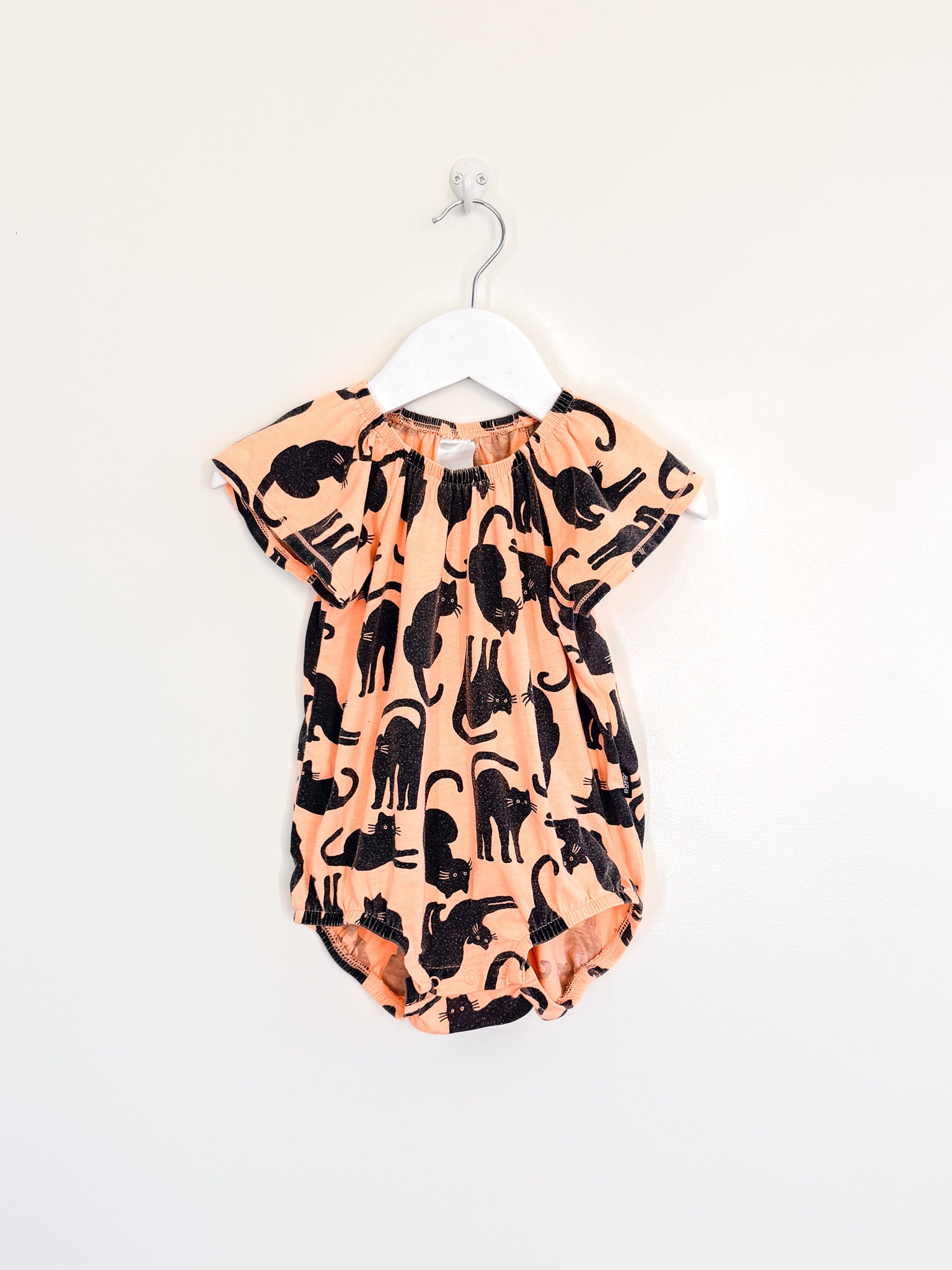 Bonds bubblesuit - halloween cats (6-12m)