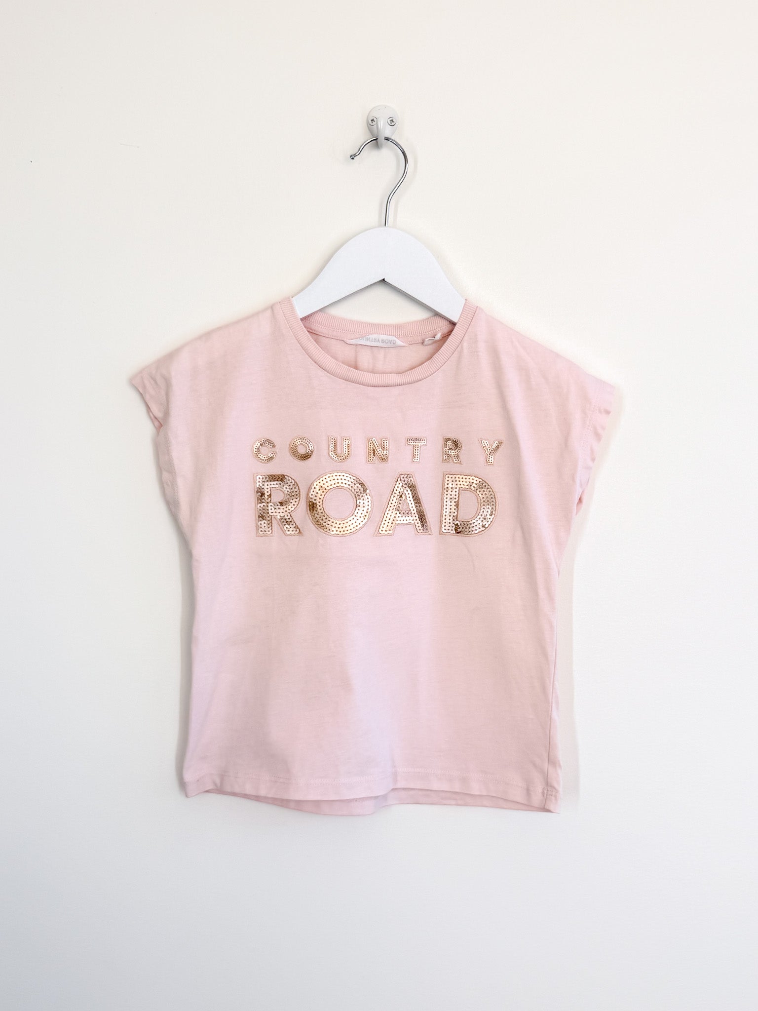 Country Road logo sequin tee (5y)
