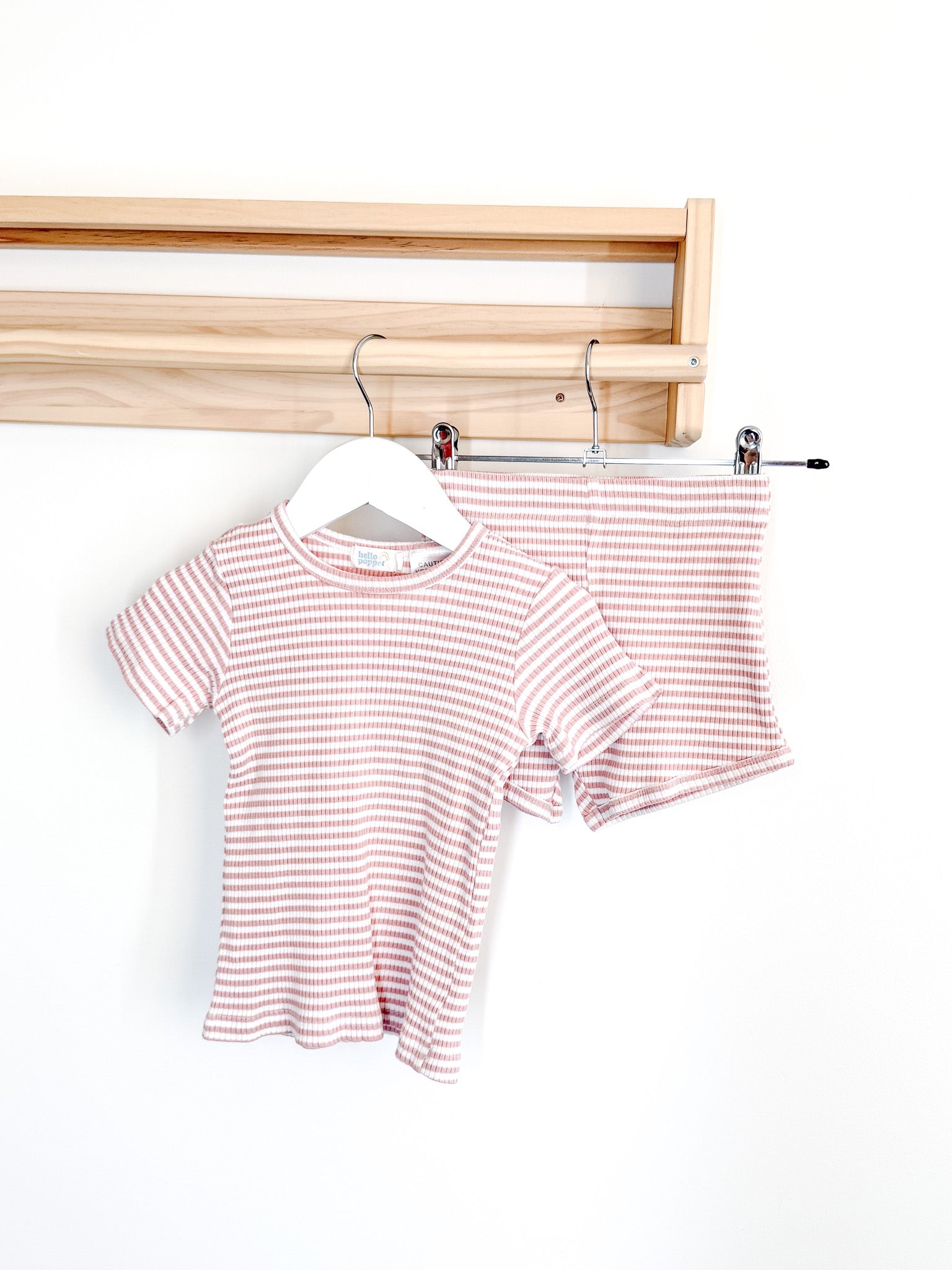 Hello Poppet organic ribbed set (18-24m)
