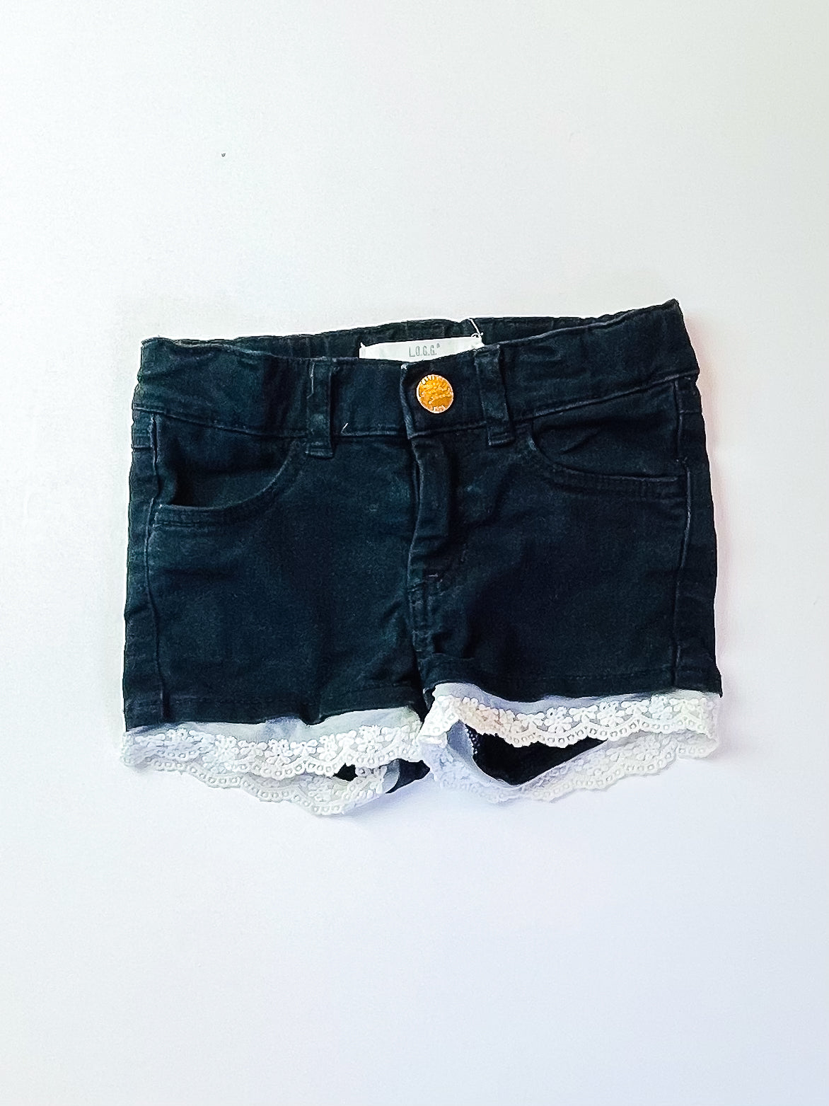 H&M lace edge denim shorts (2y)