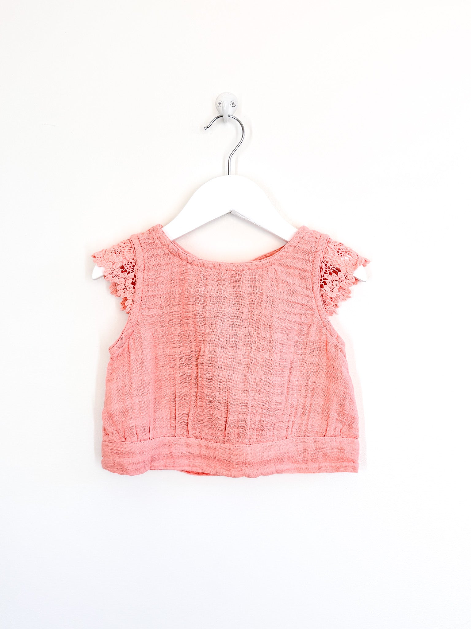 Burrow & Be organic fleur singlet top - rose tan (2y)