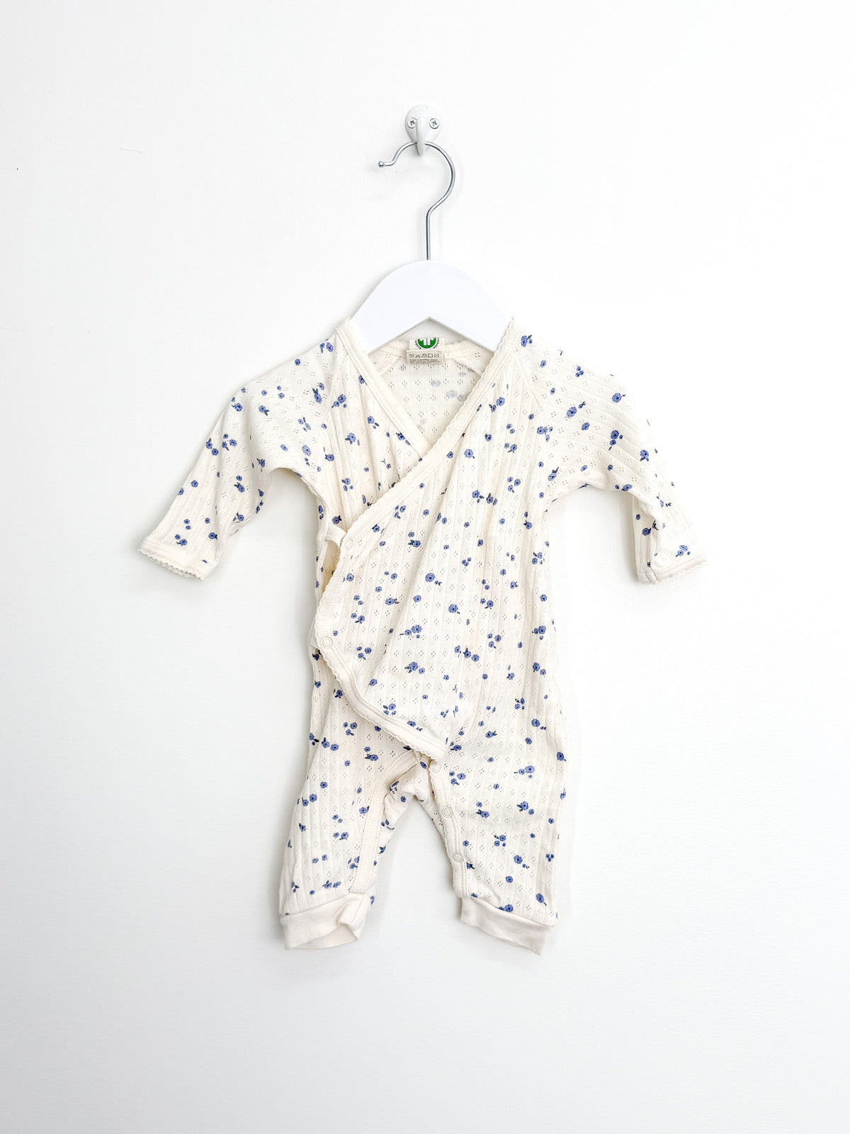 Nature Baby organic pointelle kimono stretch & grow - daisy (0-3m)