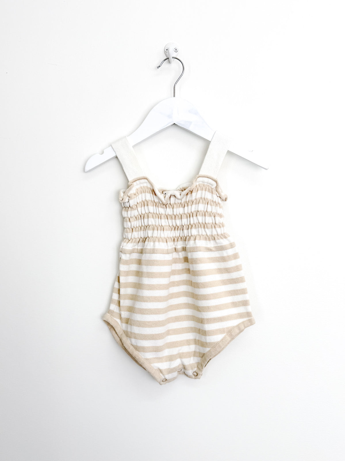 Awa Mae oganic striped knit romper (12-18m)